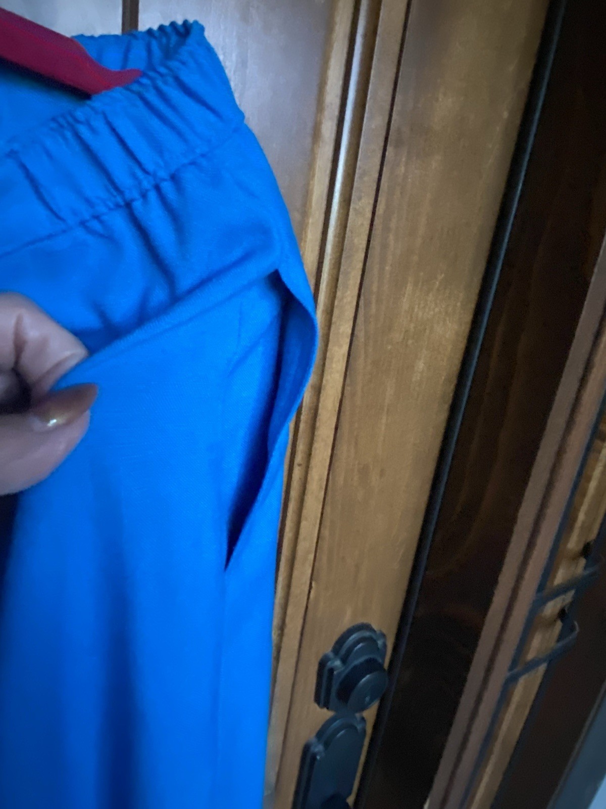 SUITSME Vintage Blue Blazer And Skirt Set