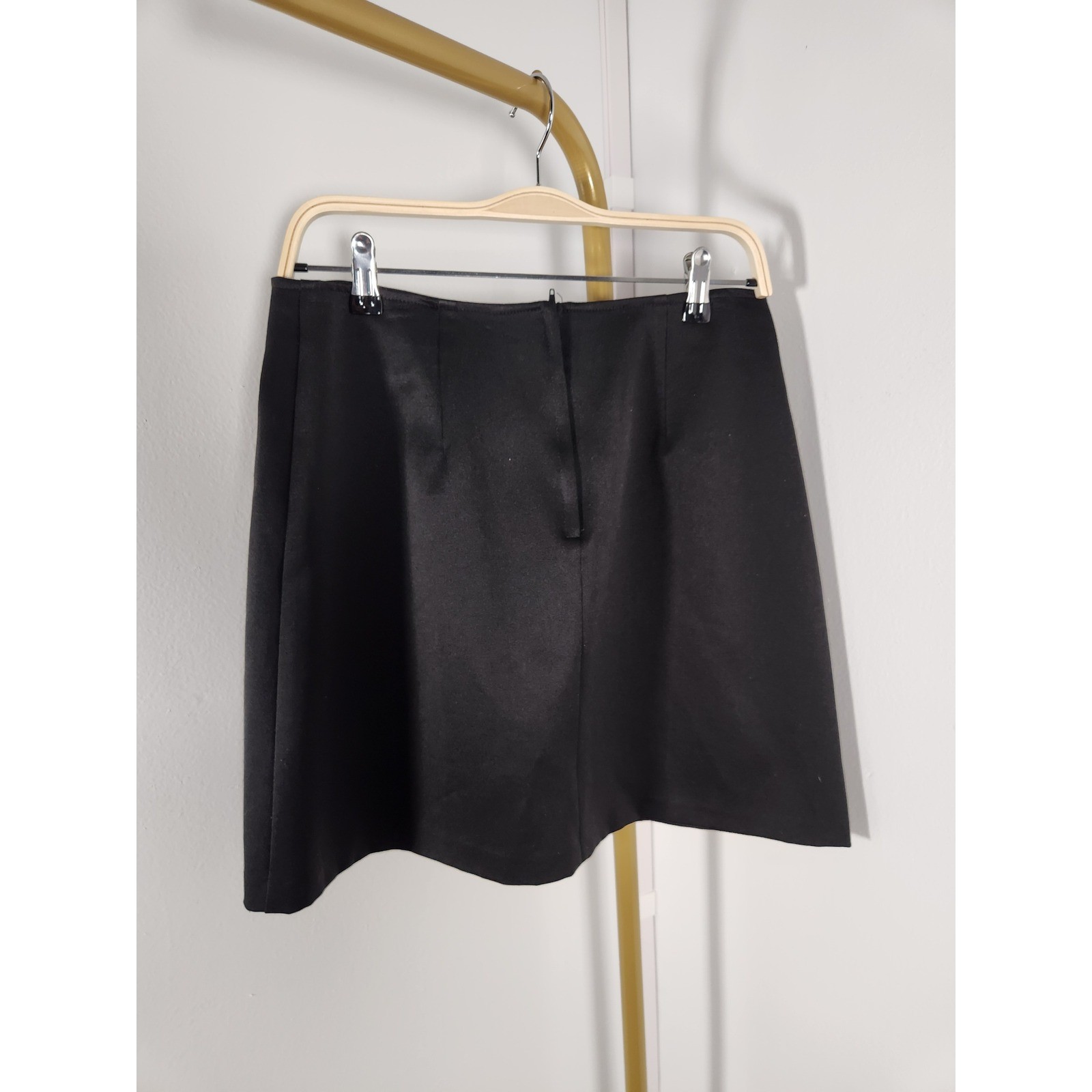 Vintage 1980s Wrapper Women’s Black Short A-Line Skirt Size 13/14 Juniors