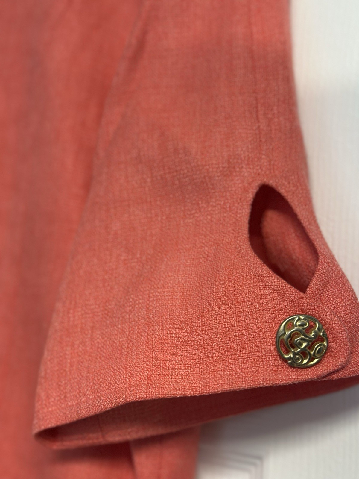 1960s Henry Lee Vintage Classy Glamour Dress in coral Salmon pink