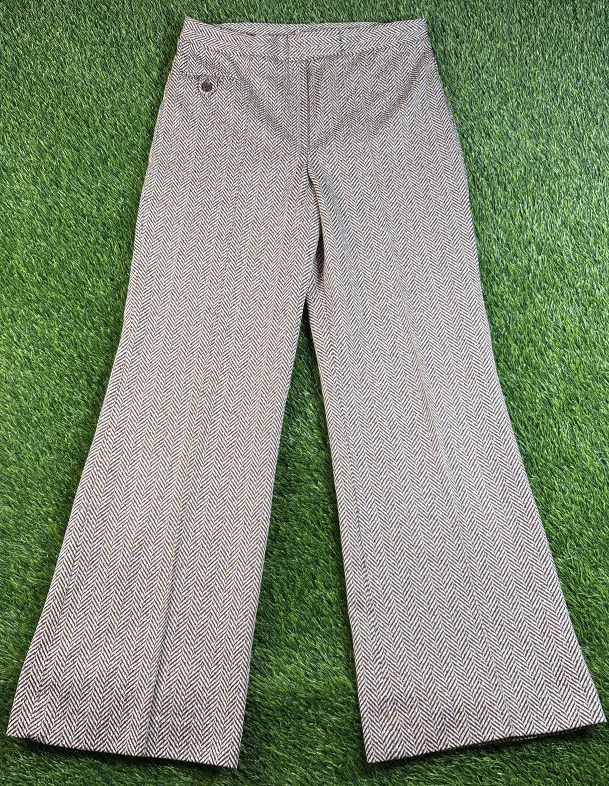VTG 70s Summit Of Boston Wool Blend Bell Bottoms Pants Woman Sz S 27×30 – Rare