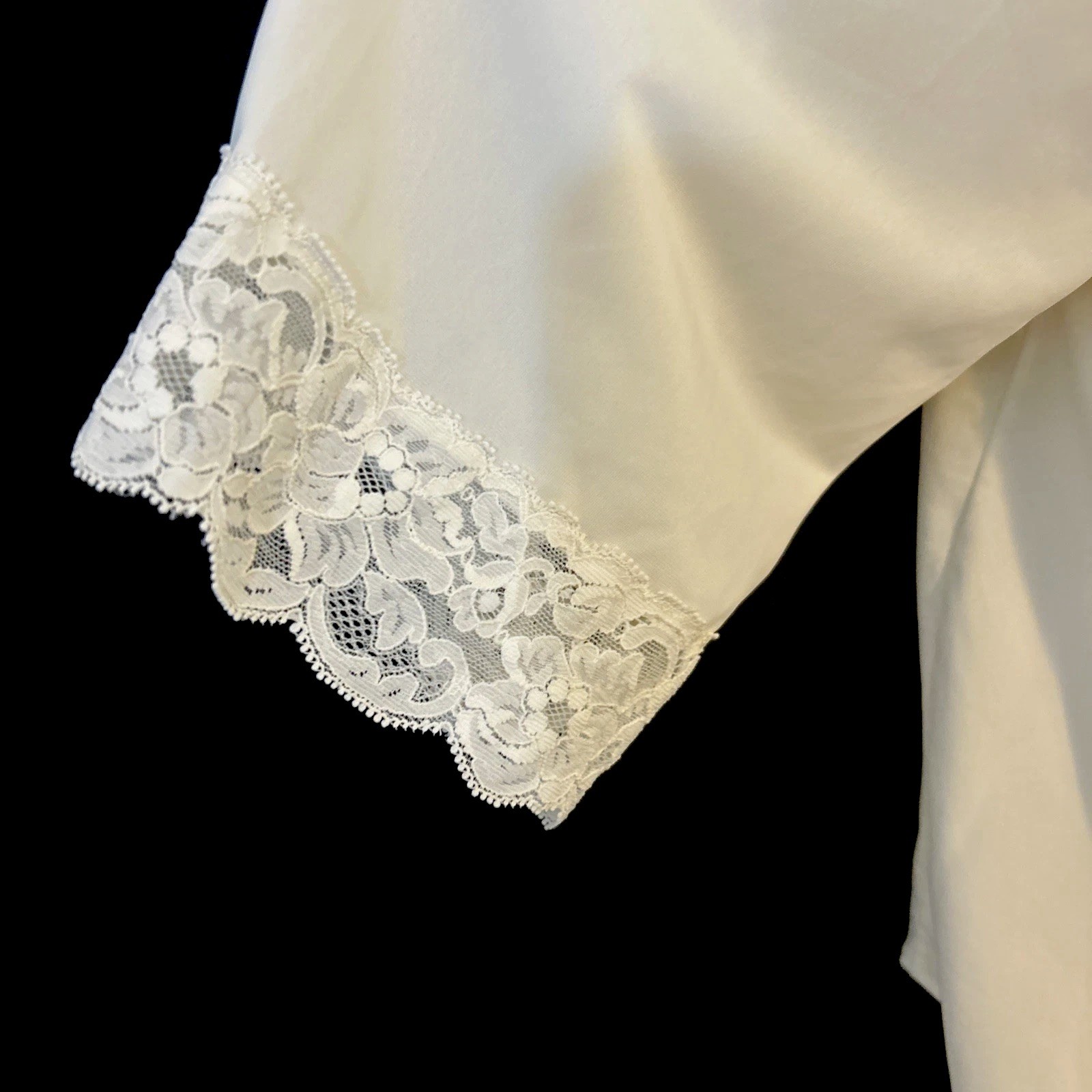 Vintage Shadow Line Caplet Robe Sz Small White Short, Classy Lingerie, ￼Lace￼