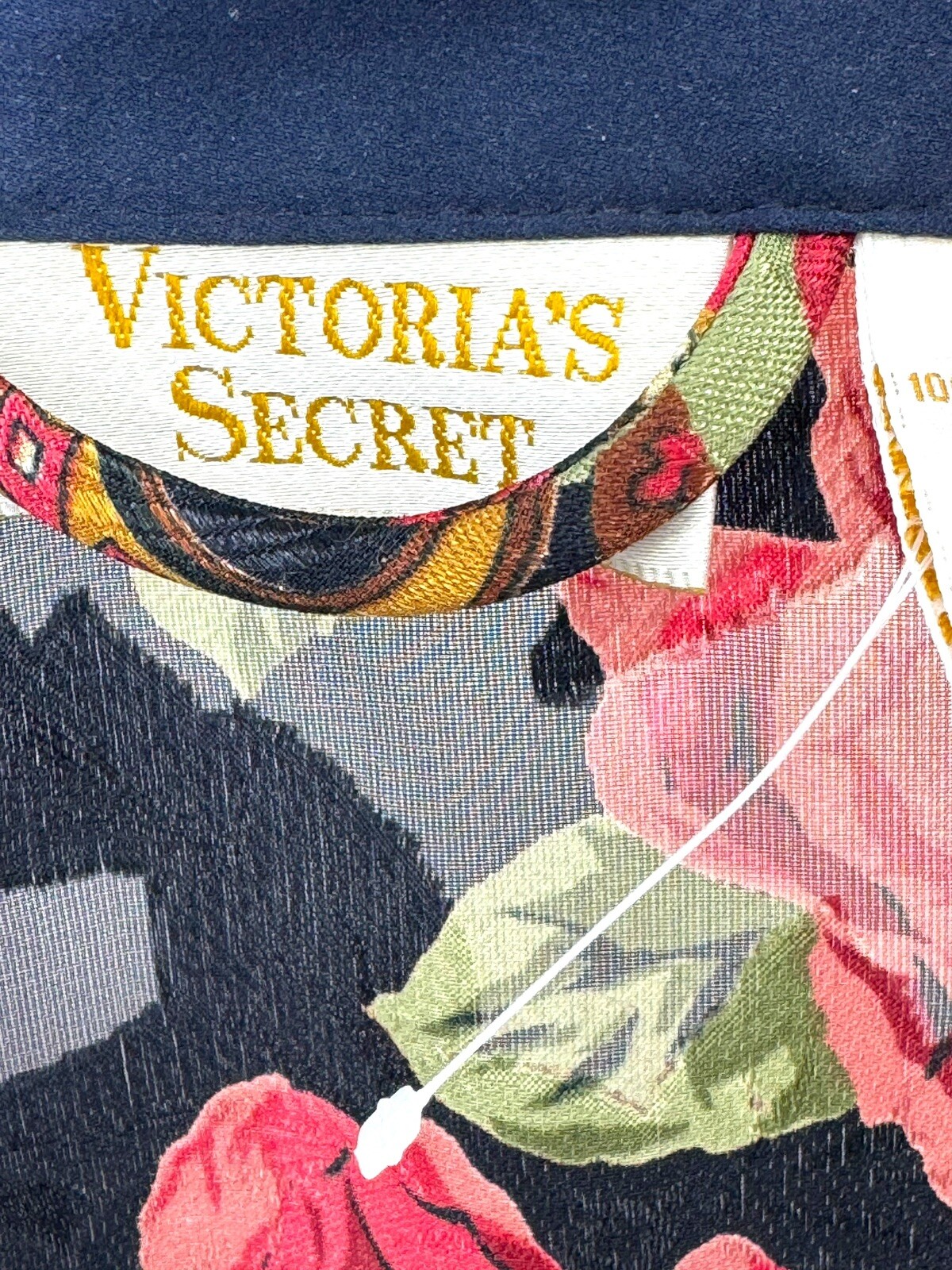 Vintage 80s VS Gold Label Poly Chiffon Floral Brocade Jacquard Kimono Robe