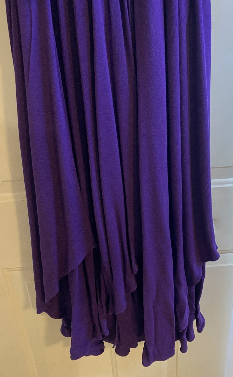 Vintage Spencer Alexis Purple Dress with Belt Geometric Print Sheer Womens 8