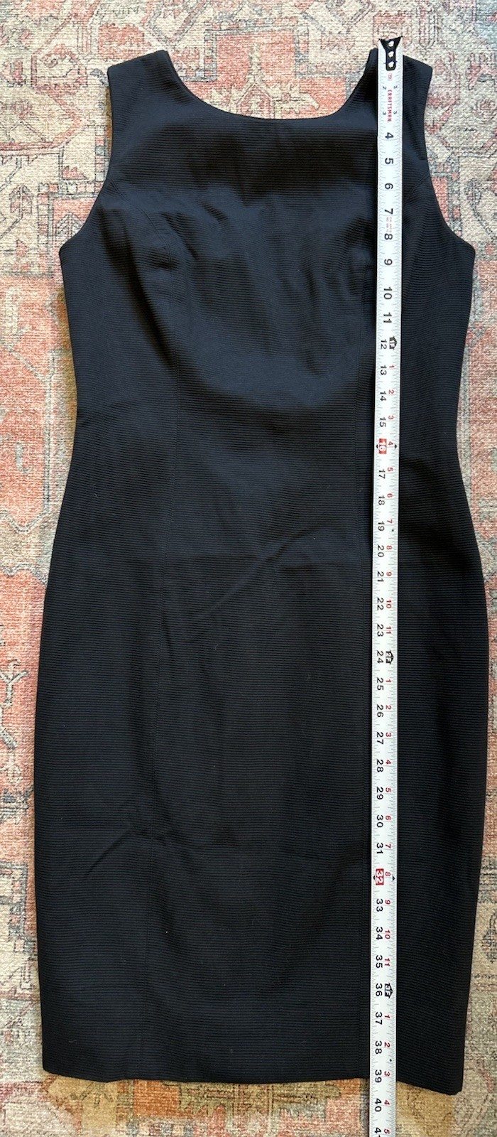 Vintage Barboglio Cristina Jan Dress Black Plunge Back Ribbed 8