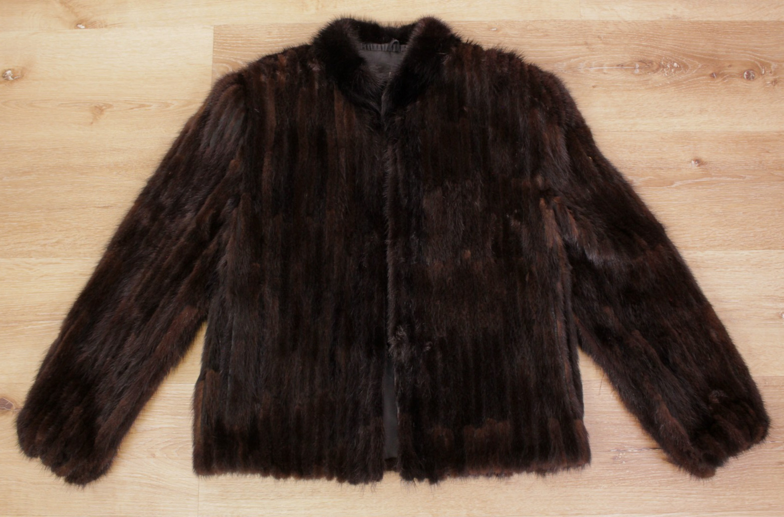 VTG Women’s Chocolate Brown Mink Fur Jacket / Coat S/M Alaskan Furs / Saga Mink