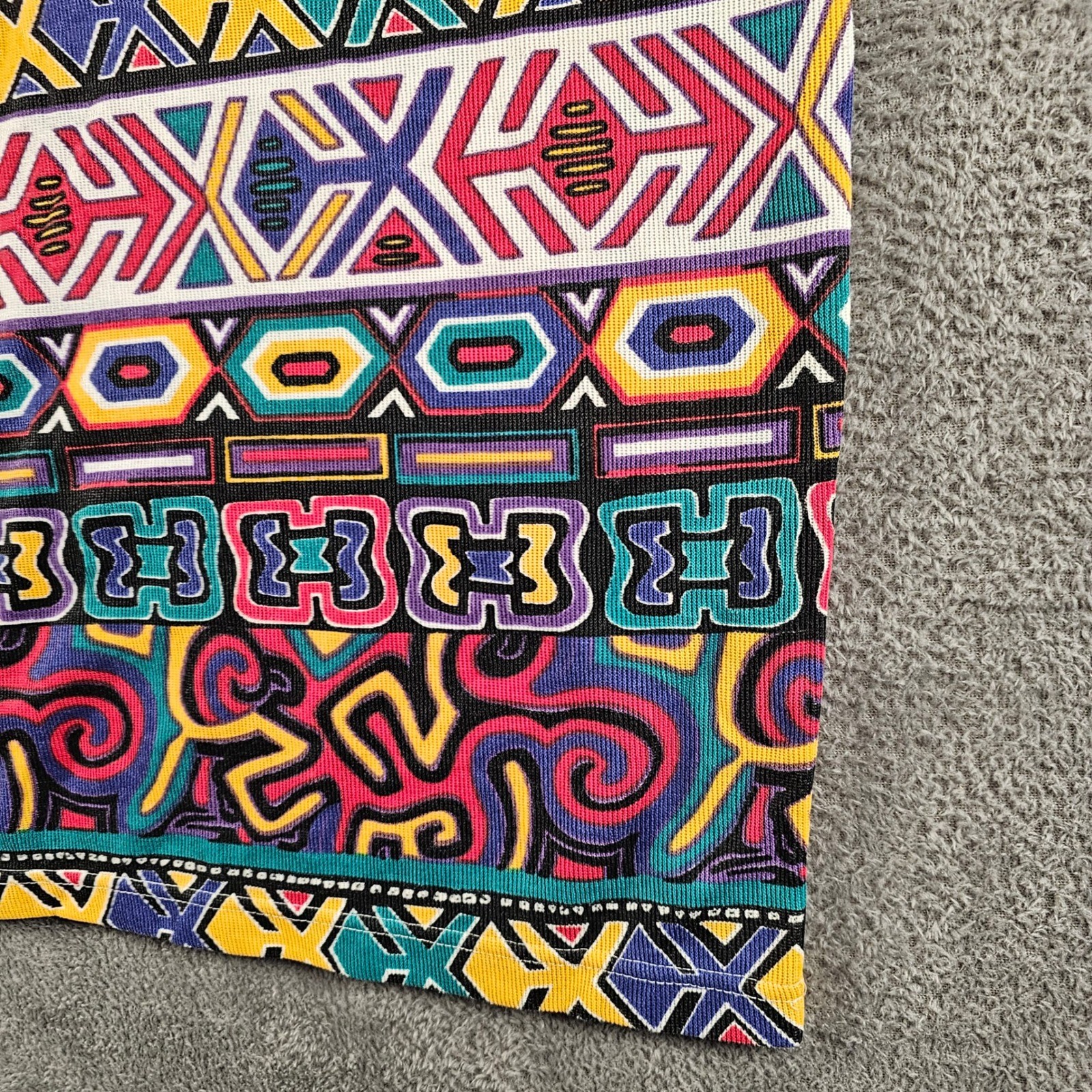 International Extra Touch Sportswear Co Vintage 90s Geometric Print Top 1X