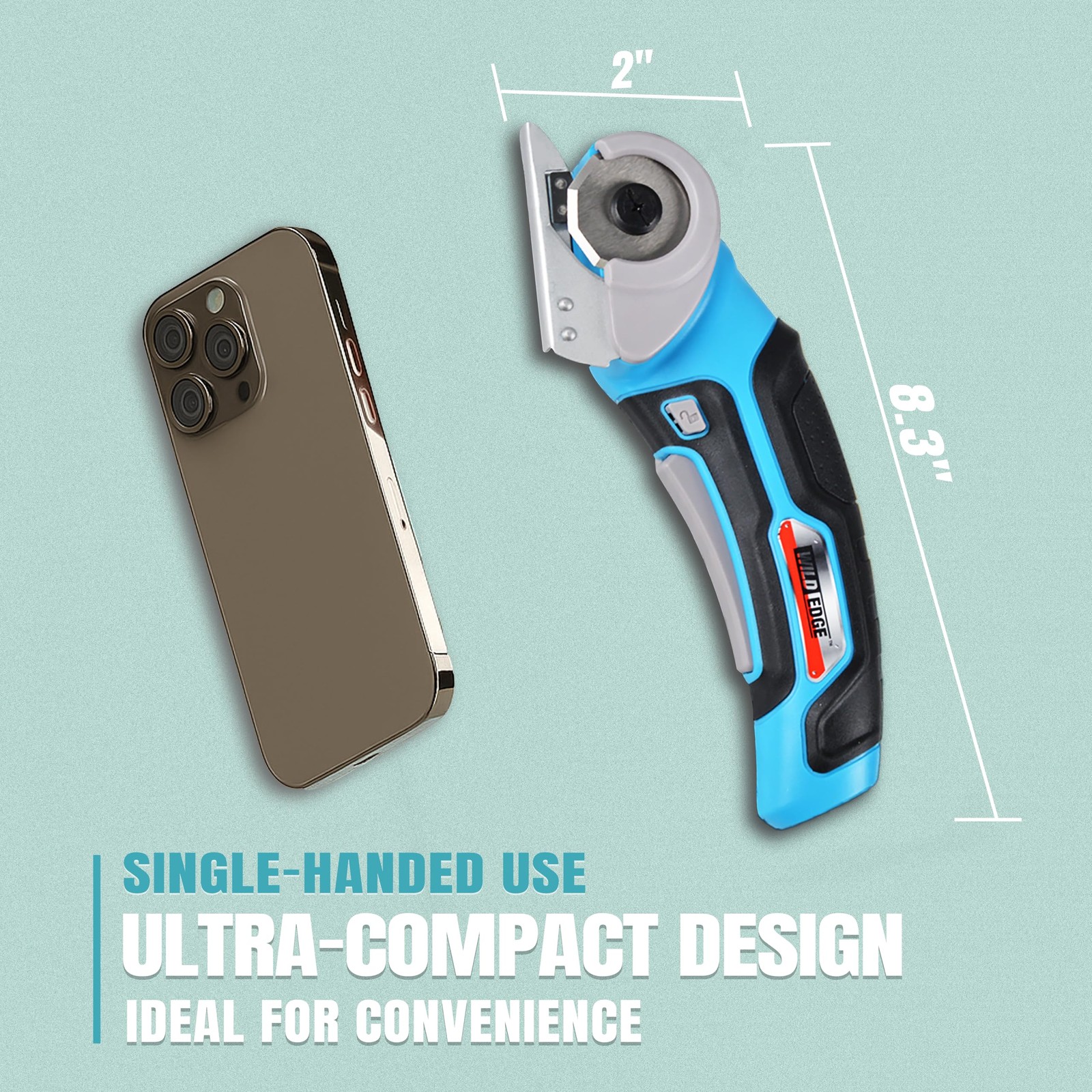 Wild Edge Cordless Electric Scissors Box Cutter – Cardboard, Fabric, Carpet, Foa