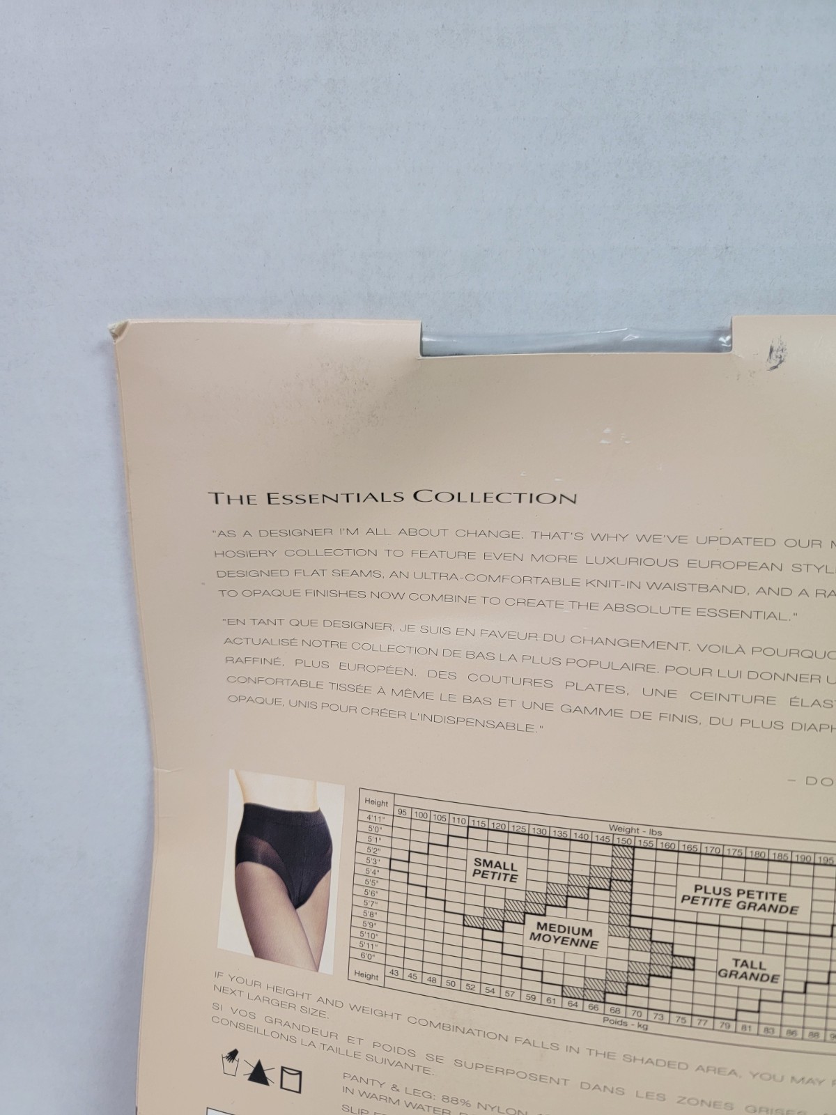 Y2K 2000s Donna Karan Signature Sheer Control Top Pantyhose Onyx Small NOS
