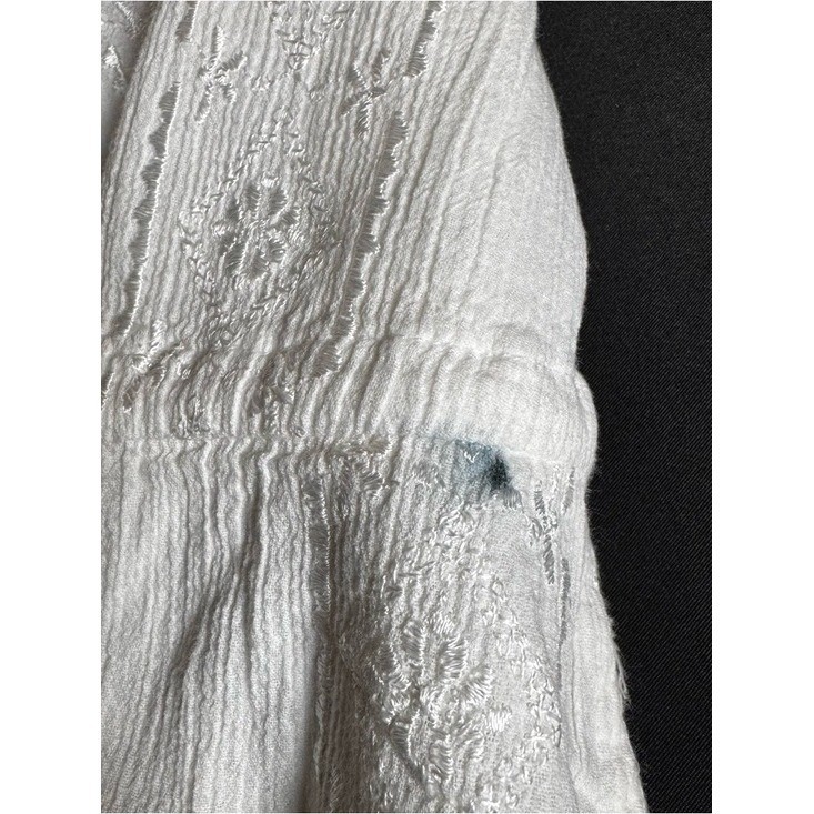 Bill Blass Jeans White Boho Peasant Crop Top PM Cottagecore Y2K