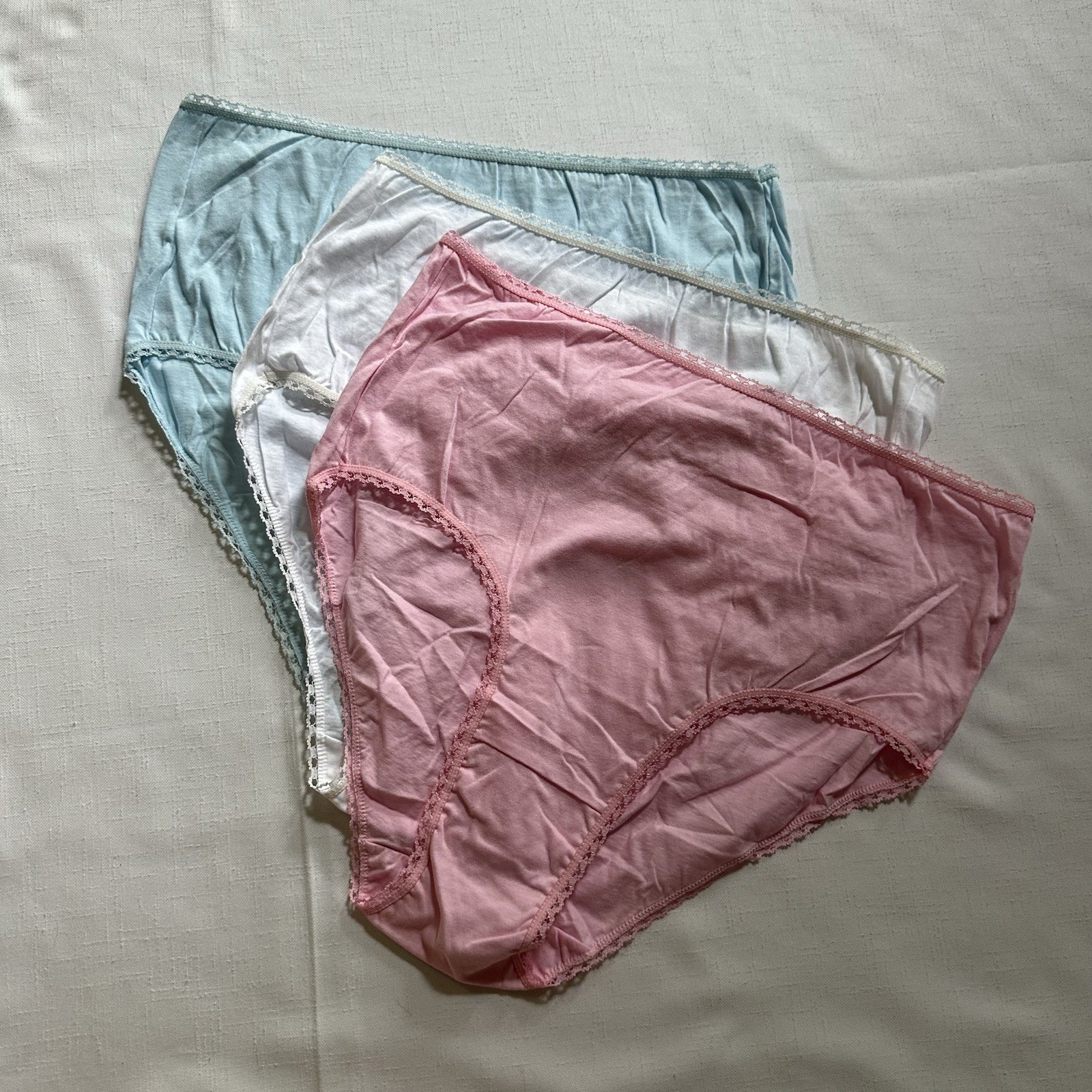 Vtg 1997 AVON Intimates 3-pack Granny Panties Briefs NOS Size 10 Picot Trim Y2K