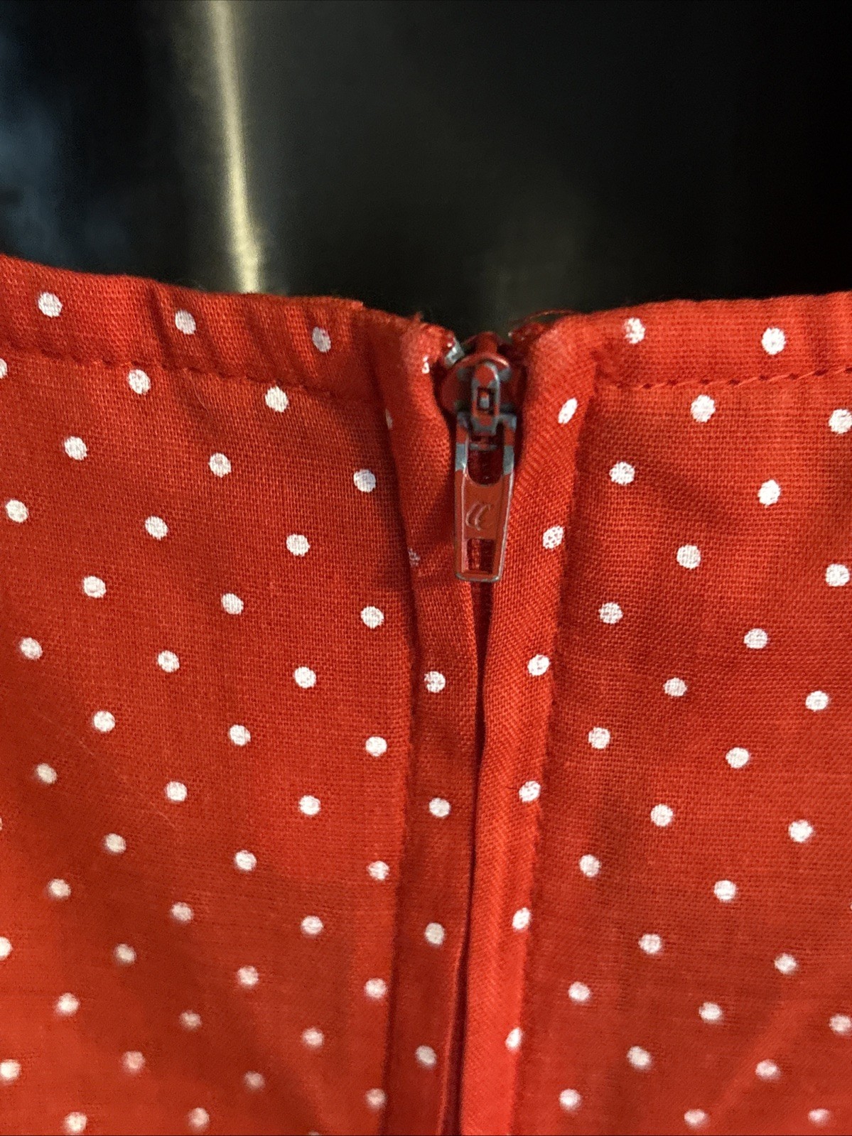 Vintage 70s Red Polka Dot Maternity Dress Medium USA Pintuck Cottagecore Prairie
