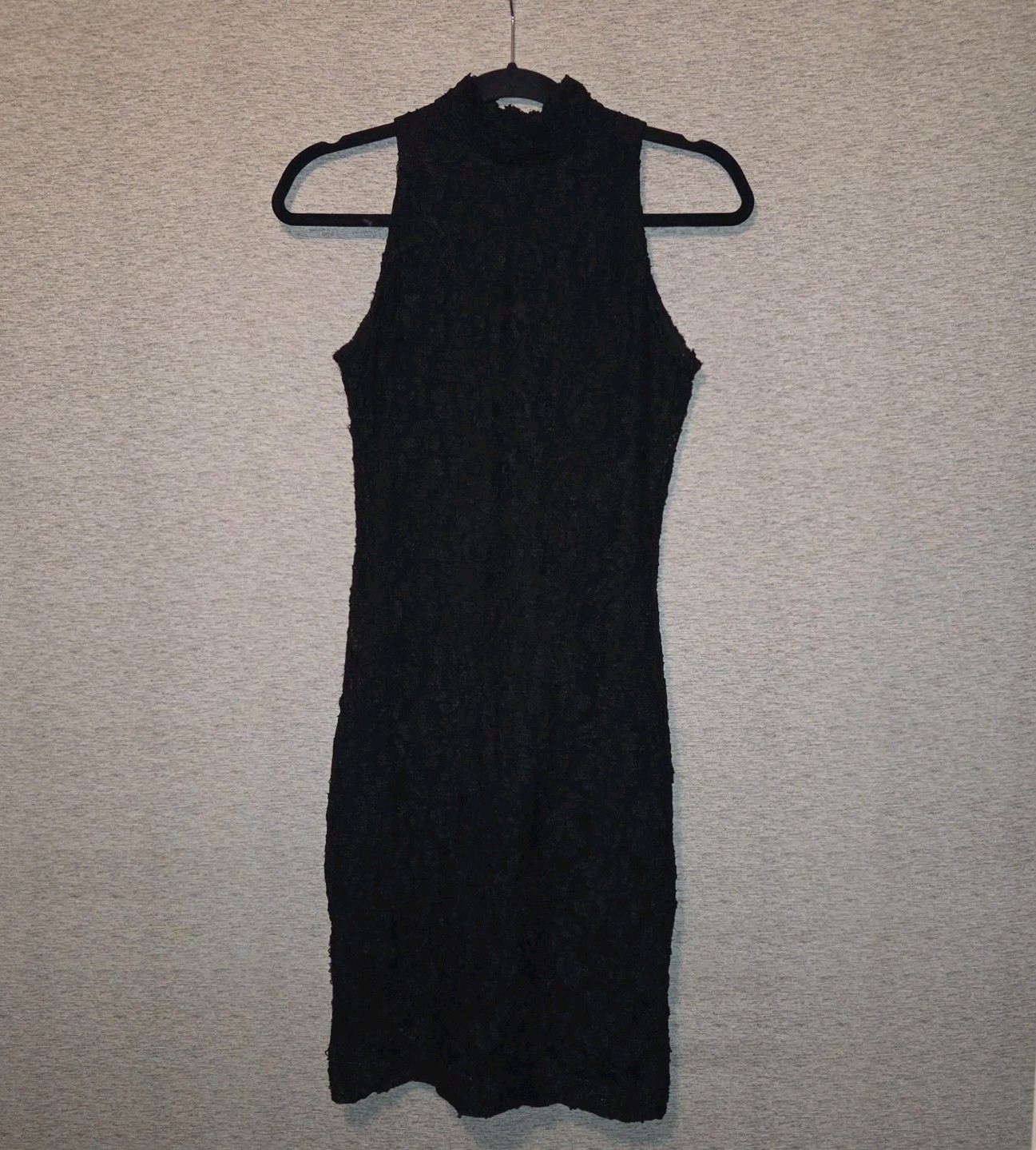 Molly Malloy Crochet Lace Dress Black Sheath Cocktail Women’s Size 10 Vintage