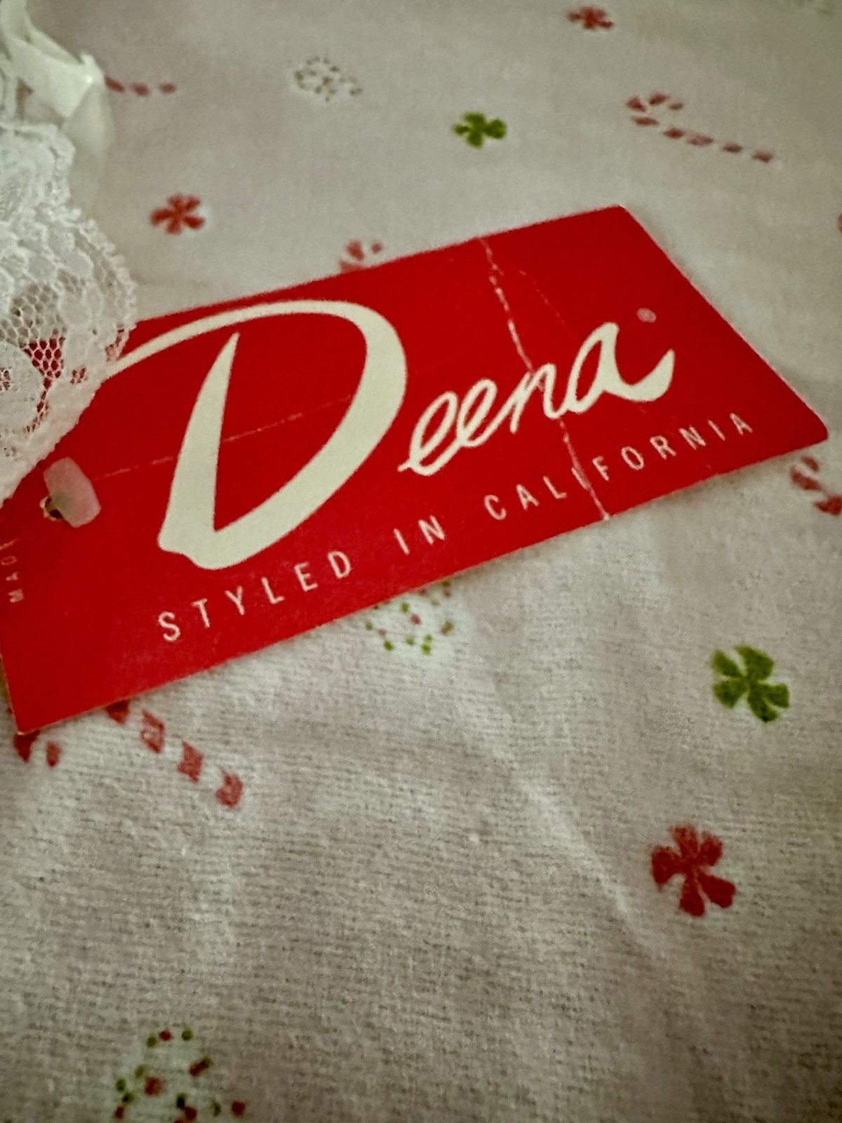 NWT Vintage Deena Nylon Slip Teddy Hi-cut Panty Silky Lace Bodysuit White Medium