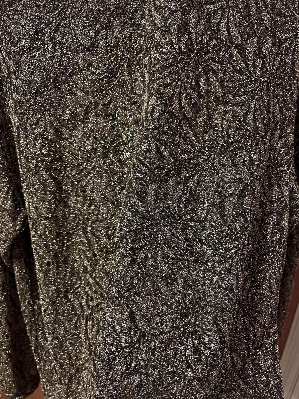 Giorgio Armani Vintage Gold & Metallic Ladies Tunic Style Blouse Size 46/12