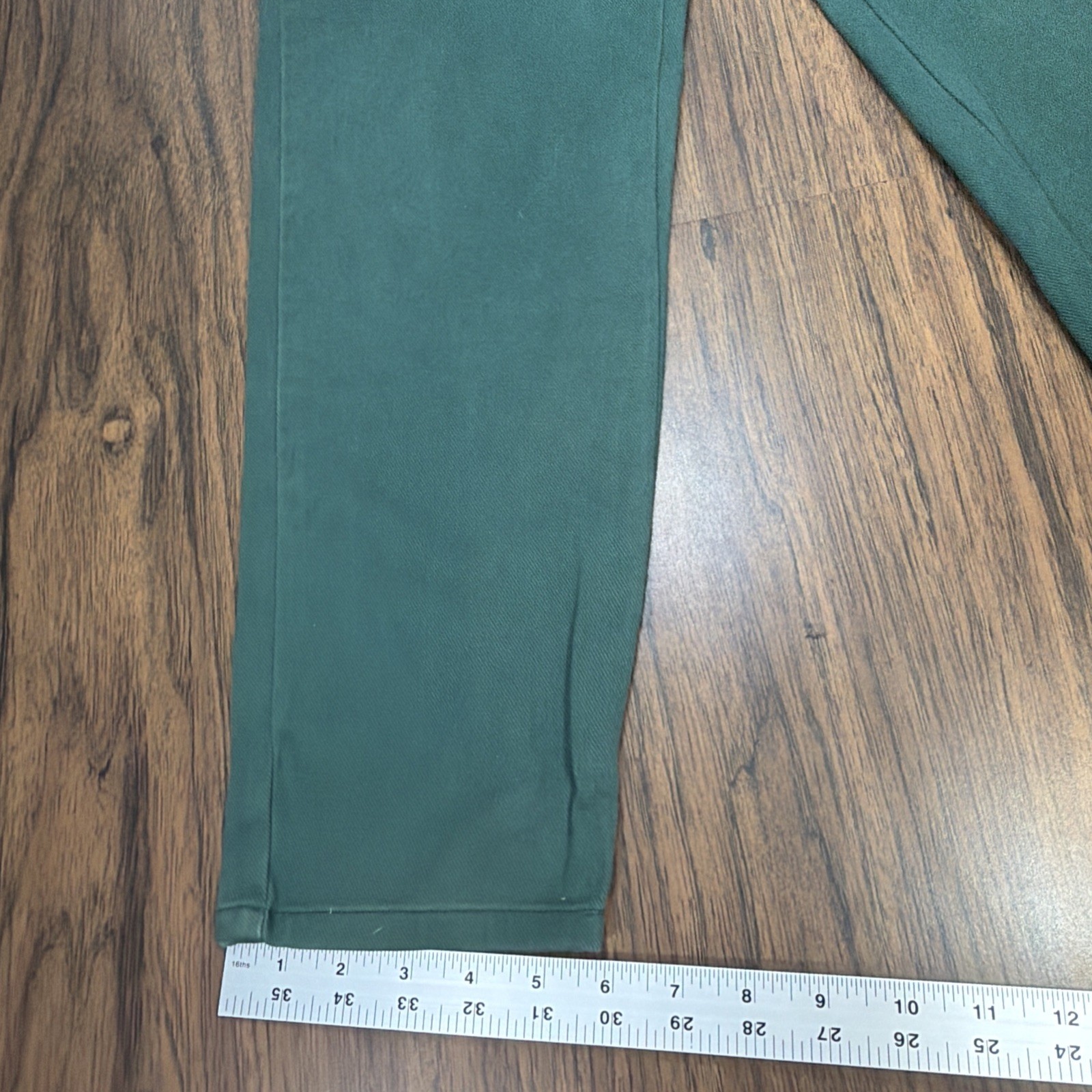 No! Jeans Absolutely Blues Vtg Green Denim Jeans size 5 MOM high waist 25×30