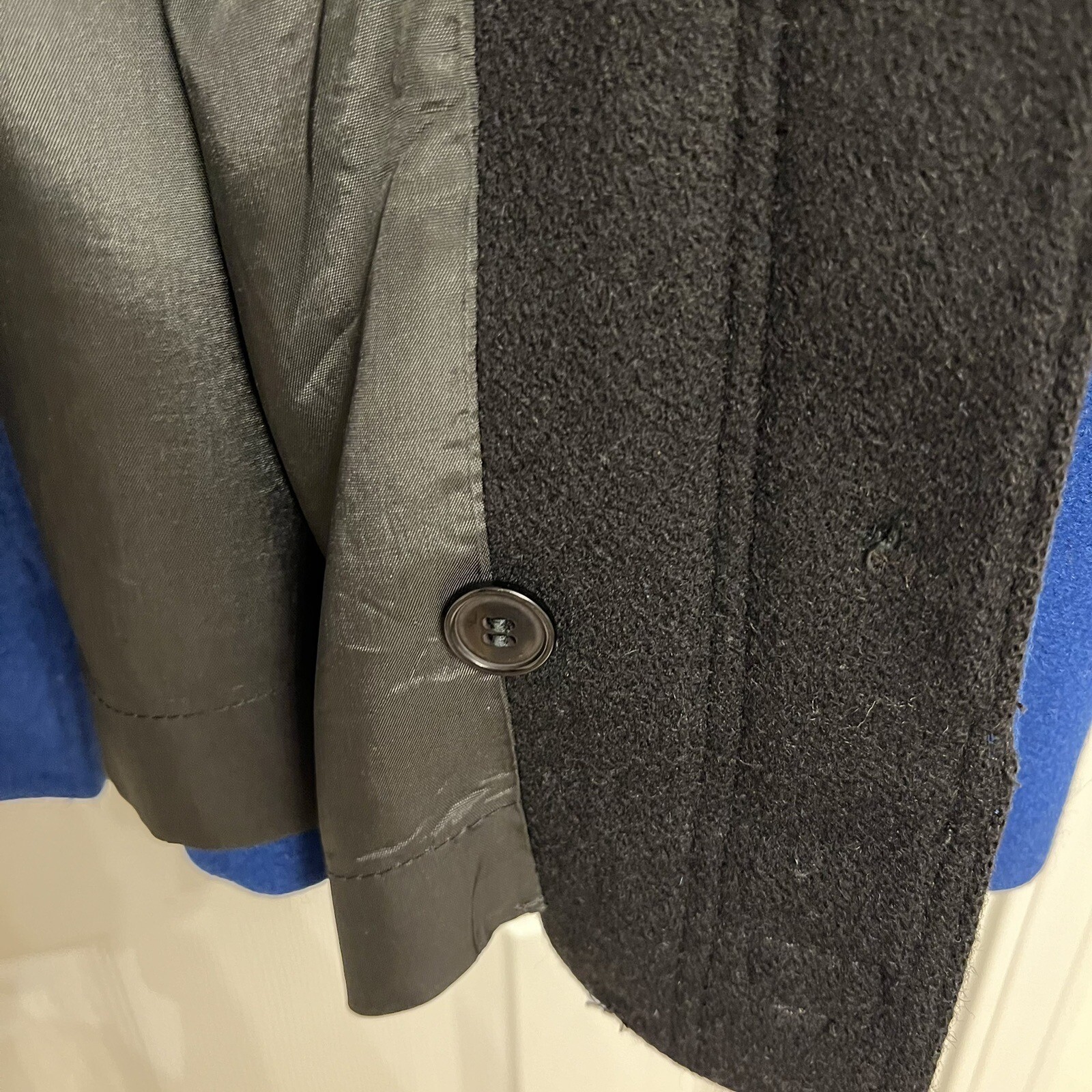 Wool Coat Casa De Lana Women’s size 5/6 Small Bright Royal Blue Vtg Retro Winter