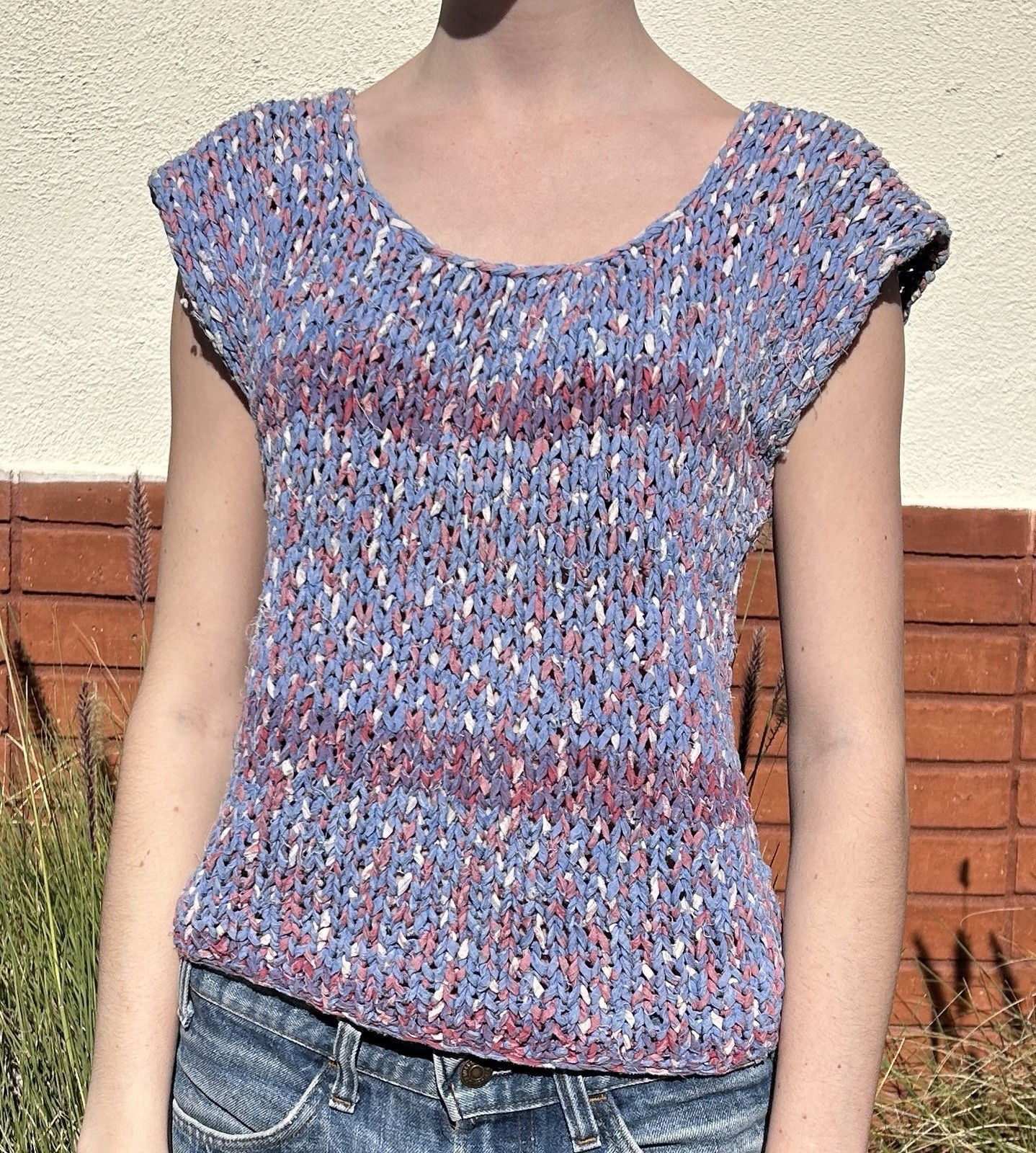 Vintage 80’s Contempo Casuals Woven Cotton Top / Size S