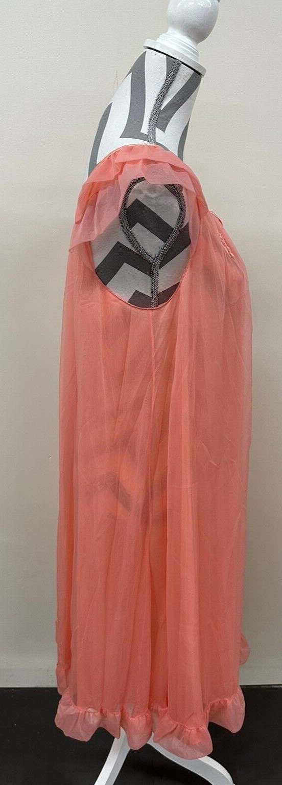 GOSSARD ARTEMIS 3 Piece Vtg Peignoir Robe Nightgown Set Chiffon Nylon Medium FS