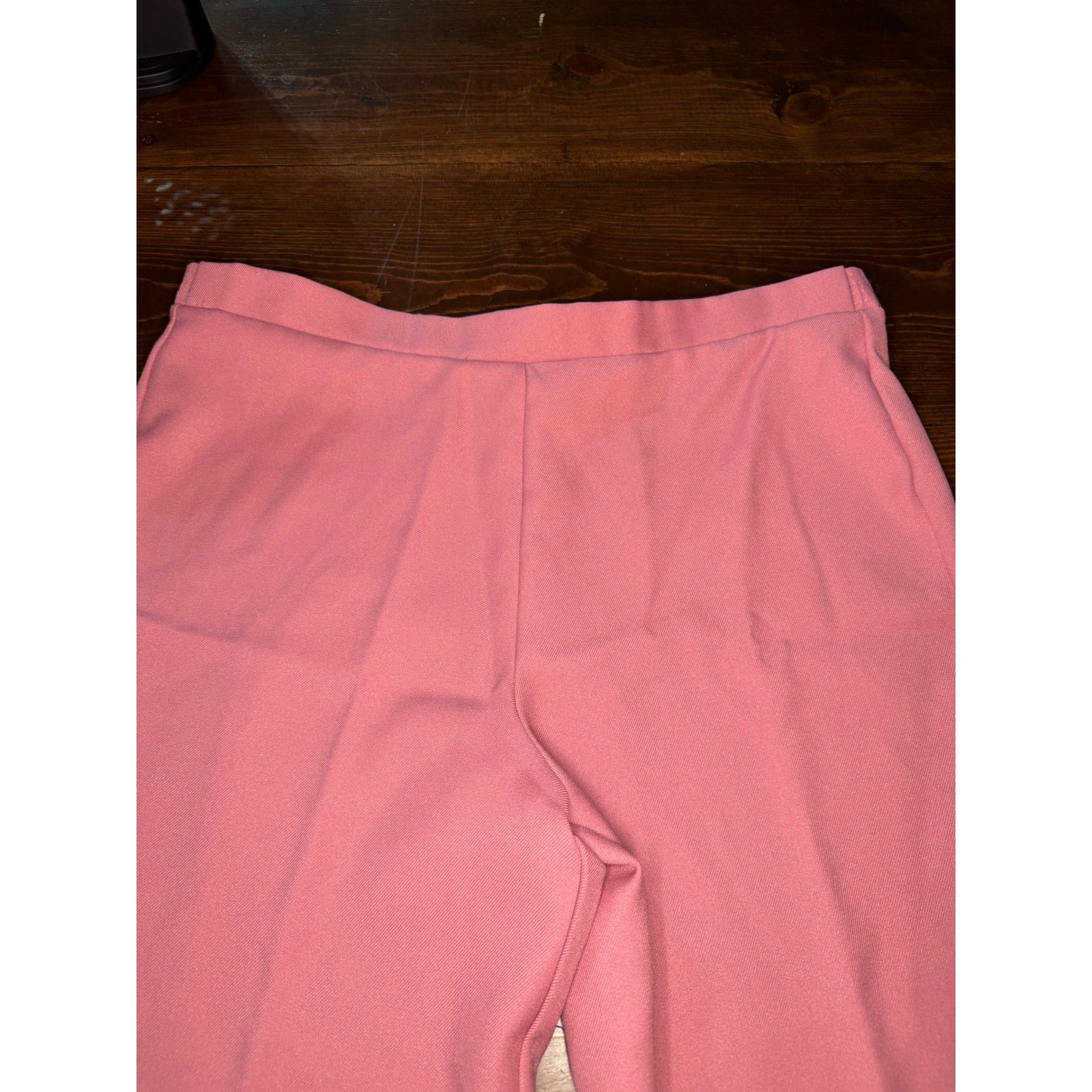Donnkenny Vintage Pink Pull On Elastic Waist Straight Leg Dress Pants Womens