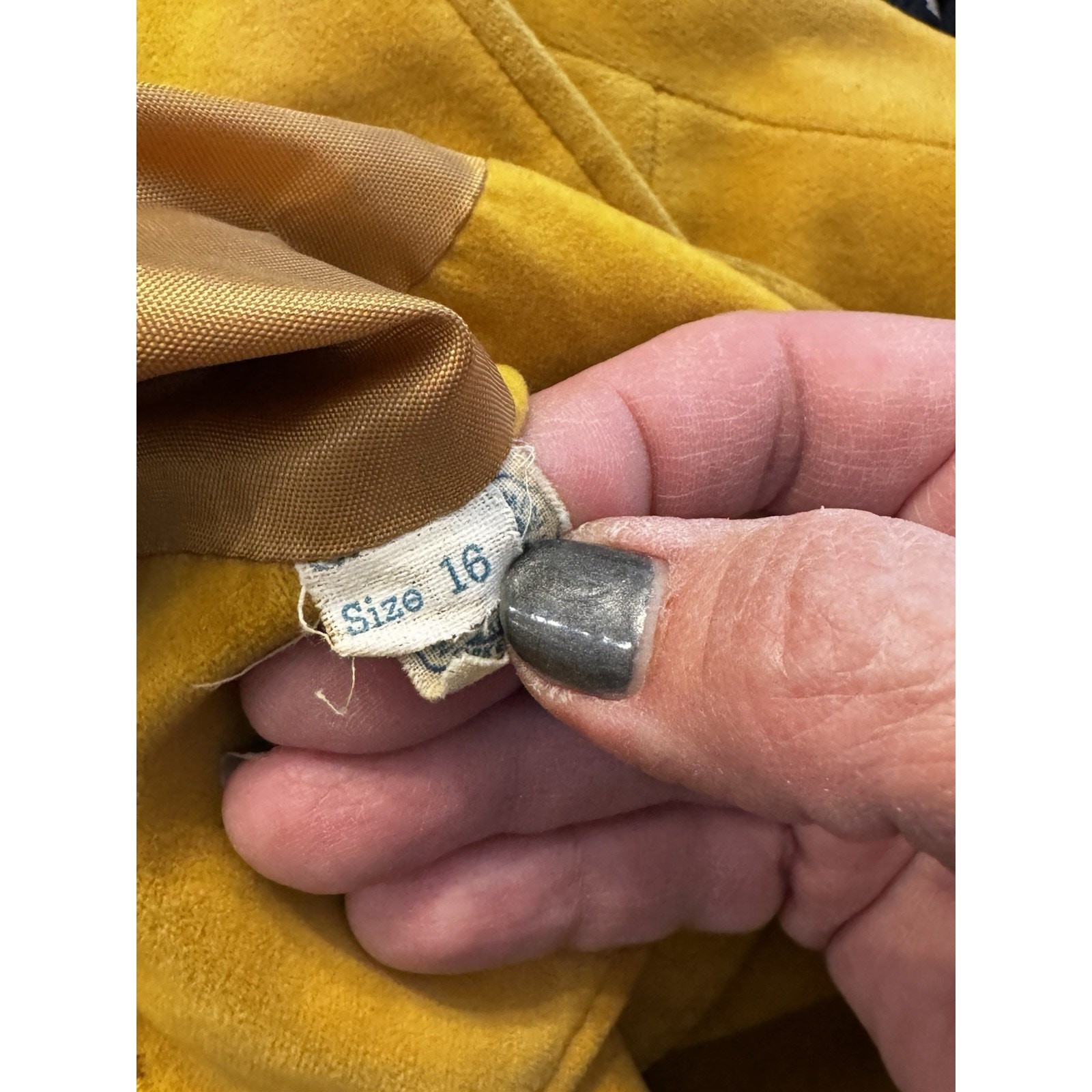 Vintage Heeksuede Blazer Golden Yellow Sz 16 Union Made Old Money Academia