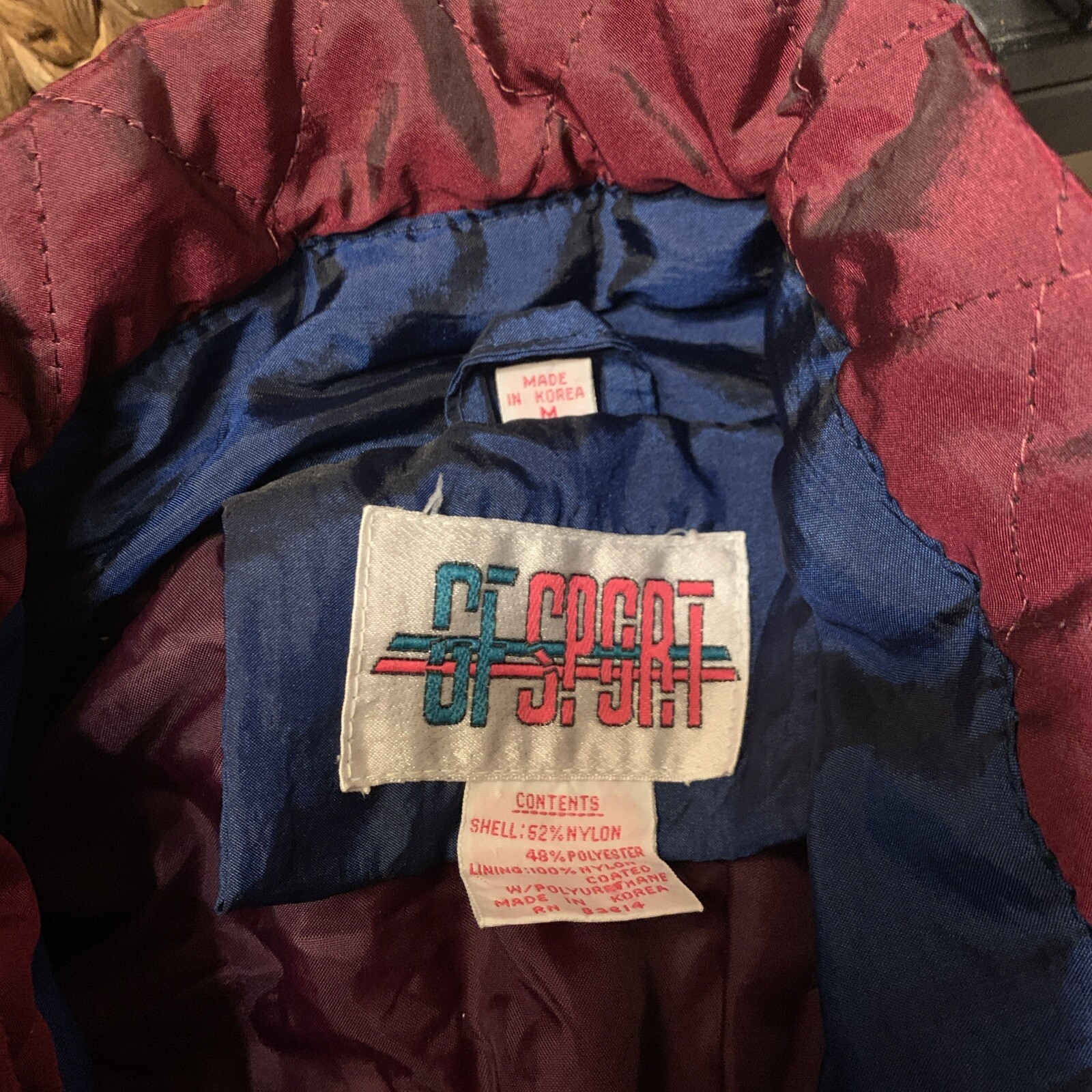Vintage 80s Retro Windbreaker Jacket Colorblock M Grandmacore Eclectic