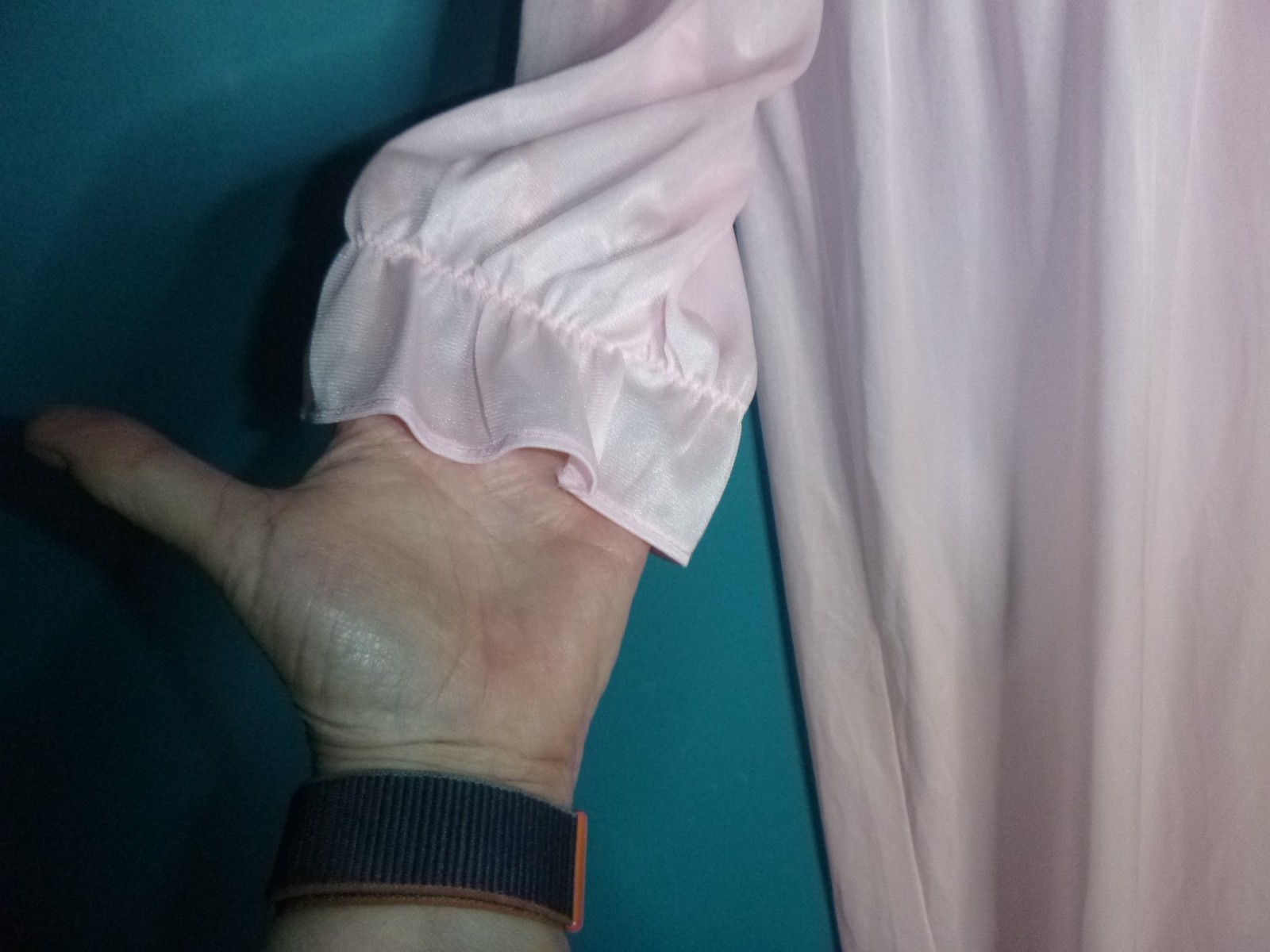 NOS Vtg Pink Lady 100% Antron Nylon Long Nightgown Modest Pale Pink Sz M