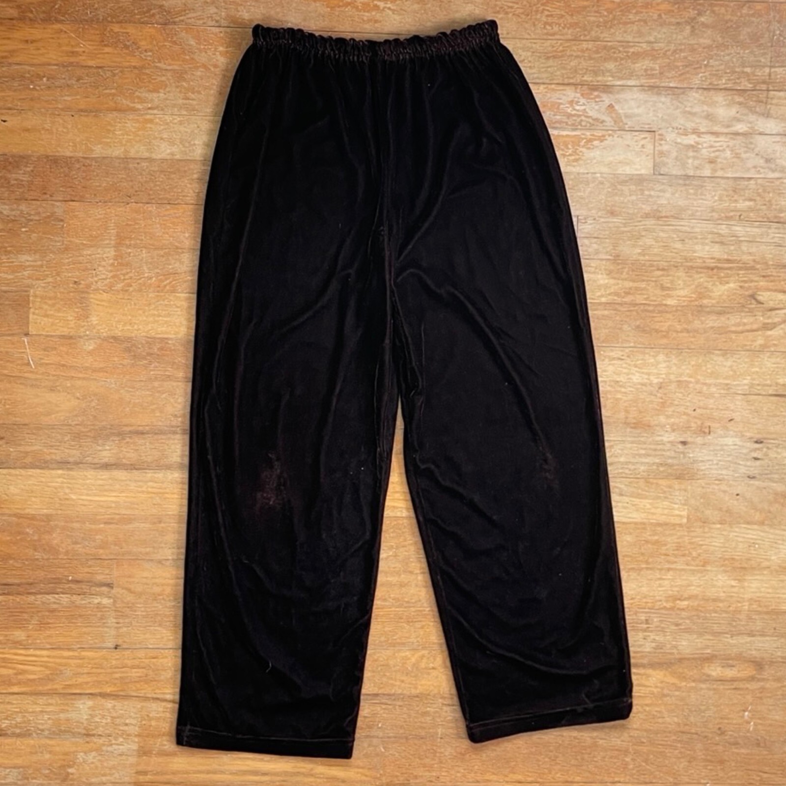 Vintage High Waist Crushed Velvet Pants Size Small/Medium 27-30″ Elastic Waist