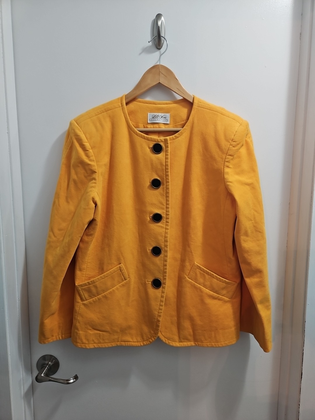Vintage Lilli Ann Ultra Suede Blazer, Mustard/gold Size ? Pls See Measurements