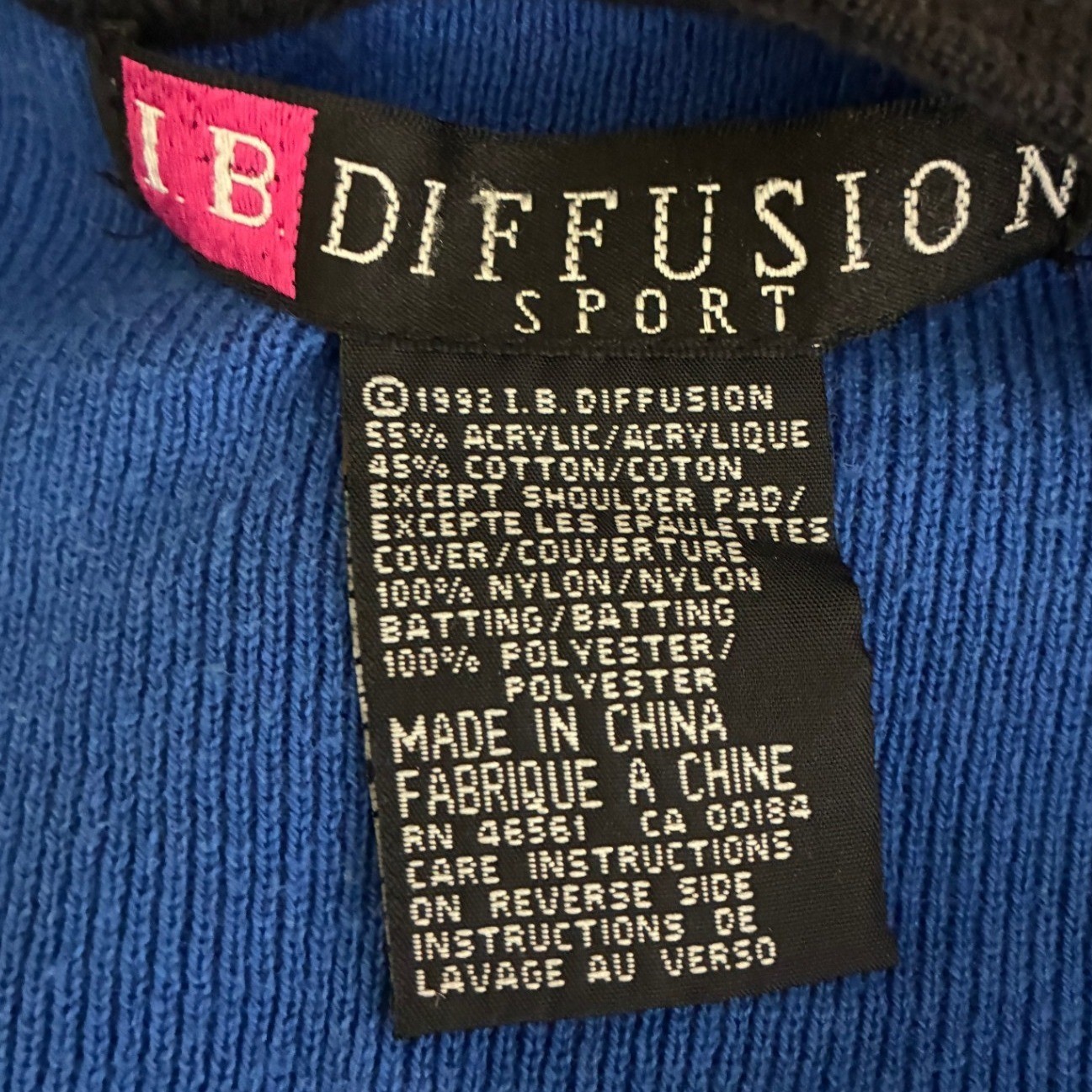 Vintage – I.B. Diffusion Multicolor Striped Sweater – L – Colorblock 90s Y2K top