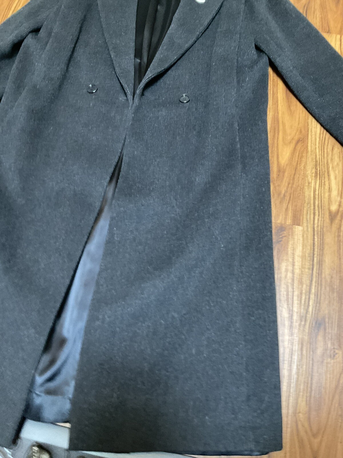 Vintage 80’s over coat winter jacket cashmere wool blend Women’s Black USA Union