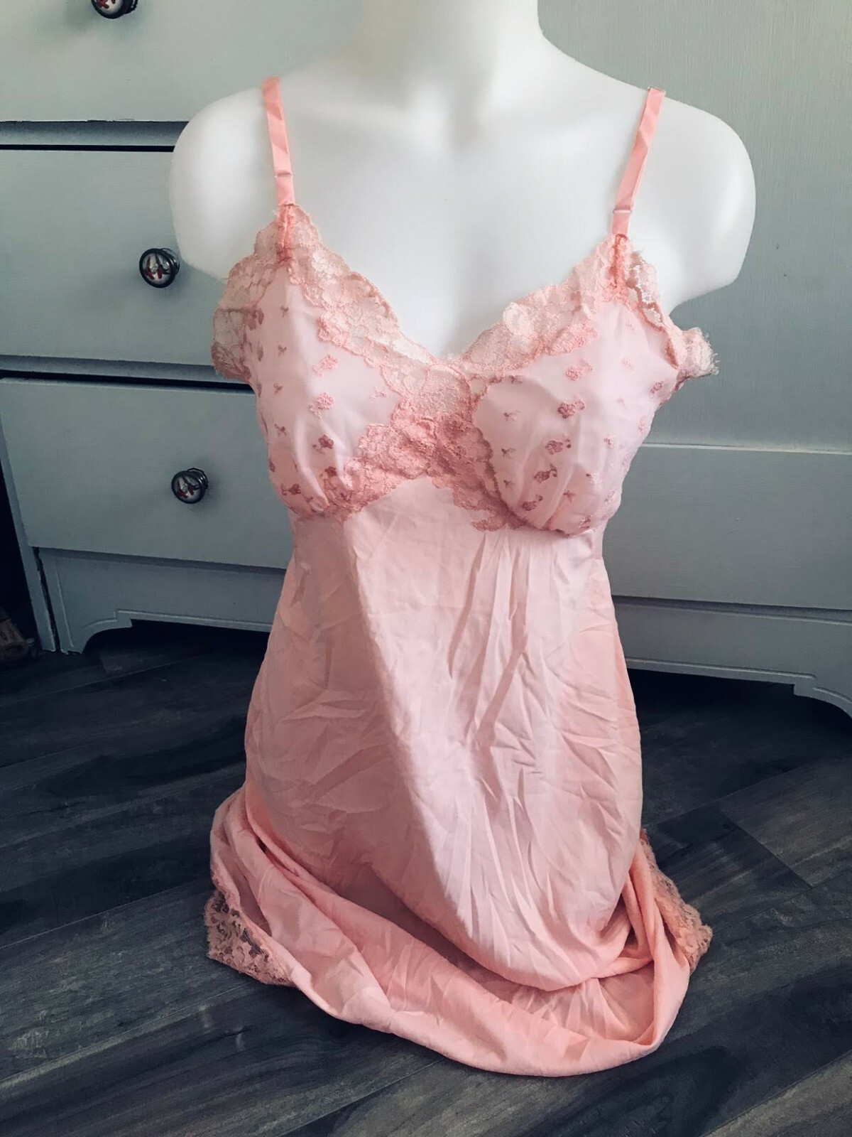Vintage Luxite by Kayser Pink Nightgown Size 36