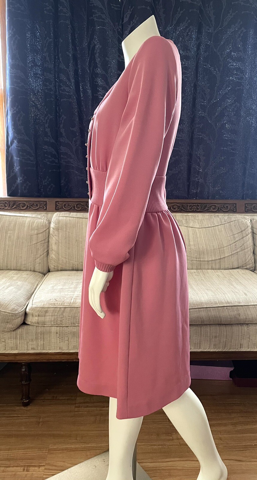 VTG Pink Barbiecore Alison Ayres Fit Flare Mini Sweater Dress Sz XS/S 60’s 70’s