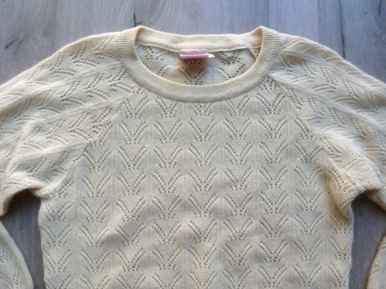 Vintage Evan Picone Sweater Small Cream Lambswool Angora Rabbit Hair Blend EUC