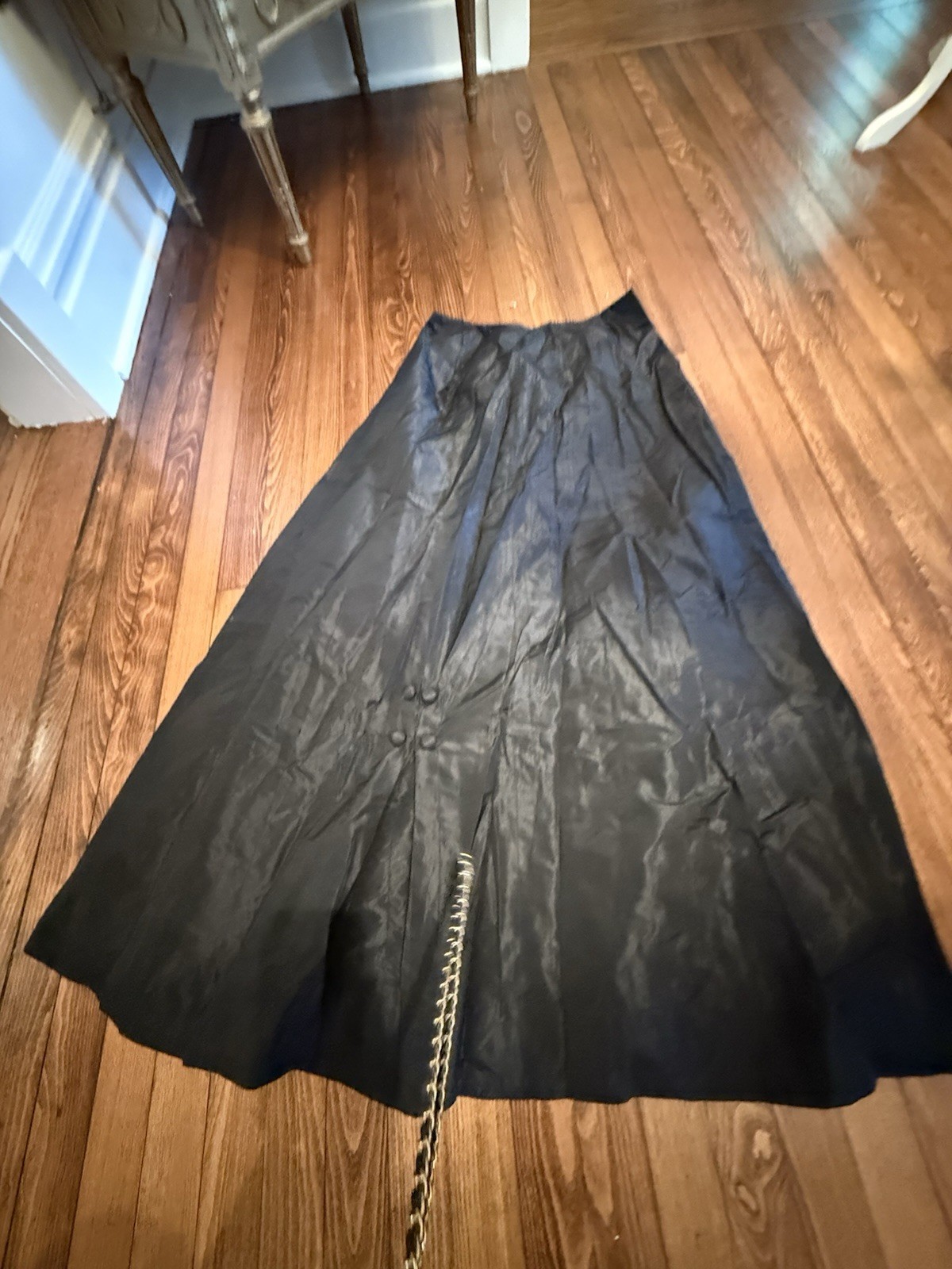 Antique Victorian Edwardian Skirt Dress Shirt Black Mourning Clothing Women Vtg