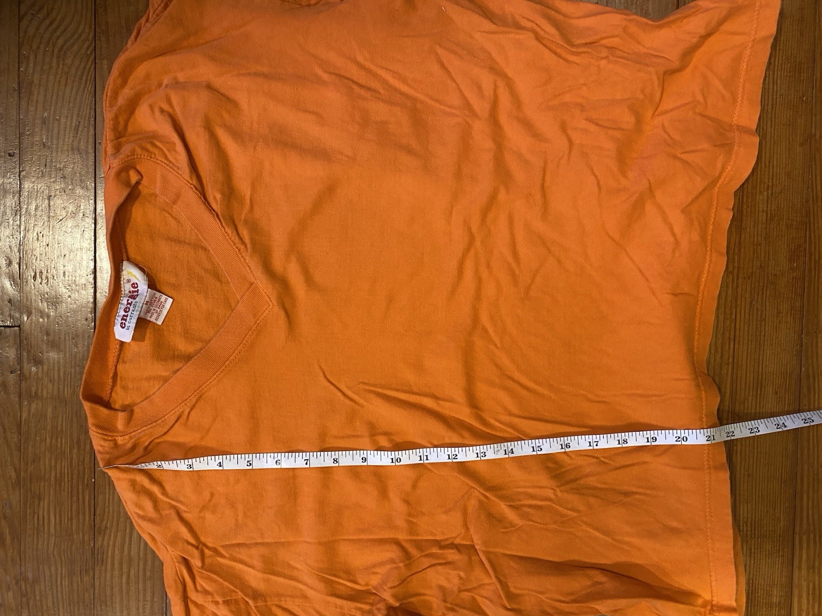 Vintage 80s Women’s energie bi currants Medium Orange Cropped Shirt