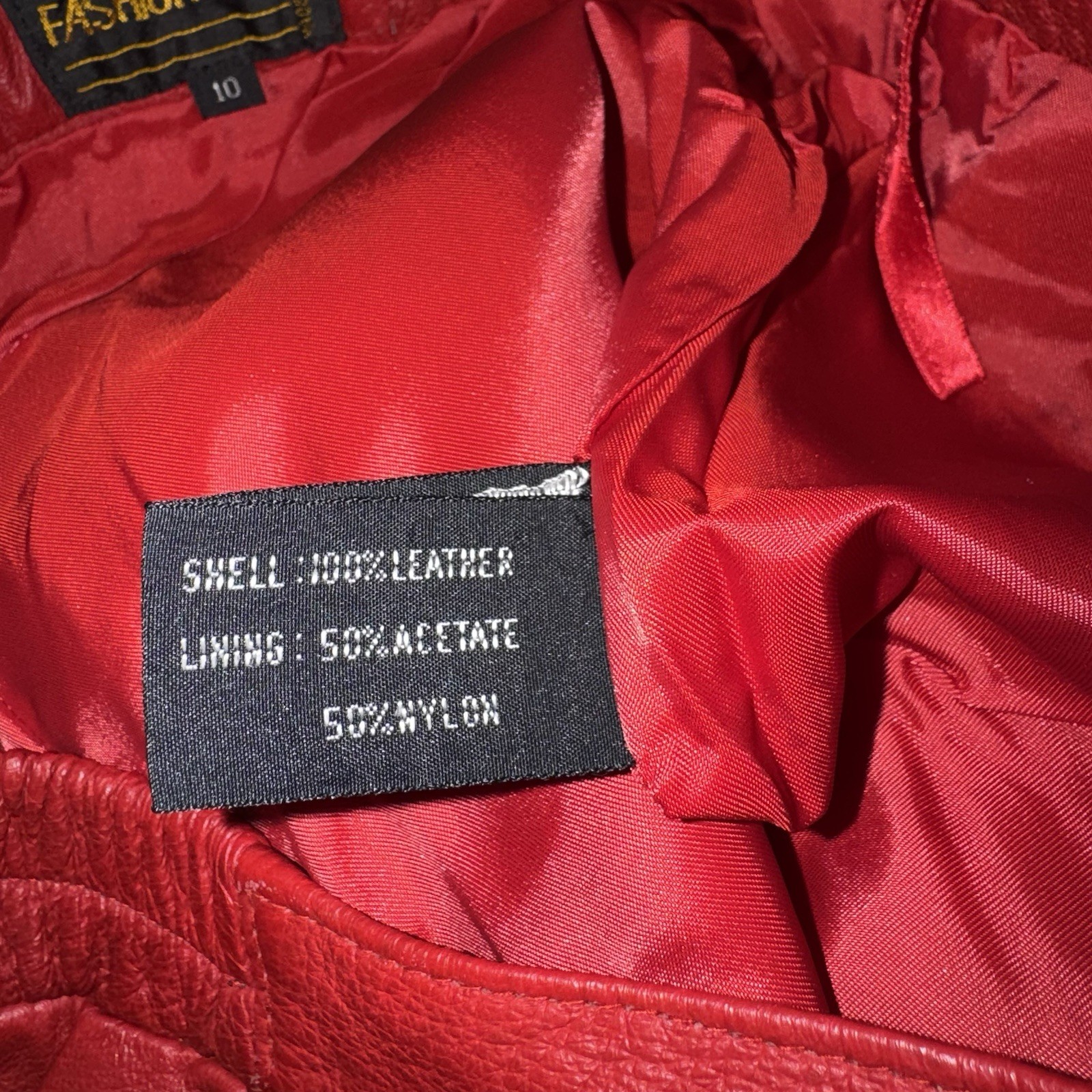 Vintage Leather Pants Womens 10 Red 1980s Rocker Grunge New Wave 80s 30 x 29