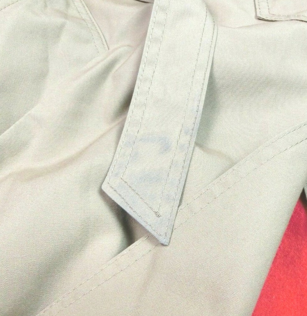 Vintage CORTEFIEL Women’s Size 16 Trench Coat Tan Western Red Liner Turtleneck