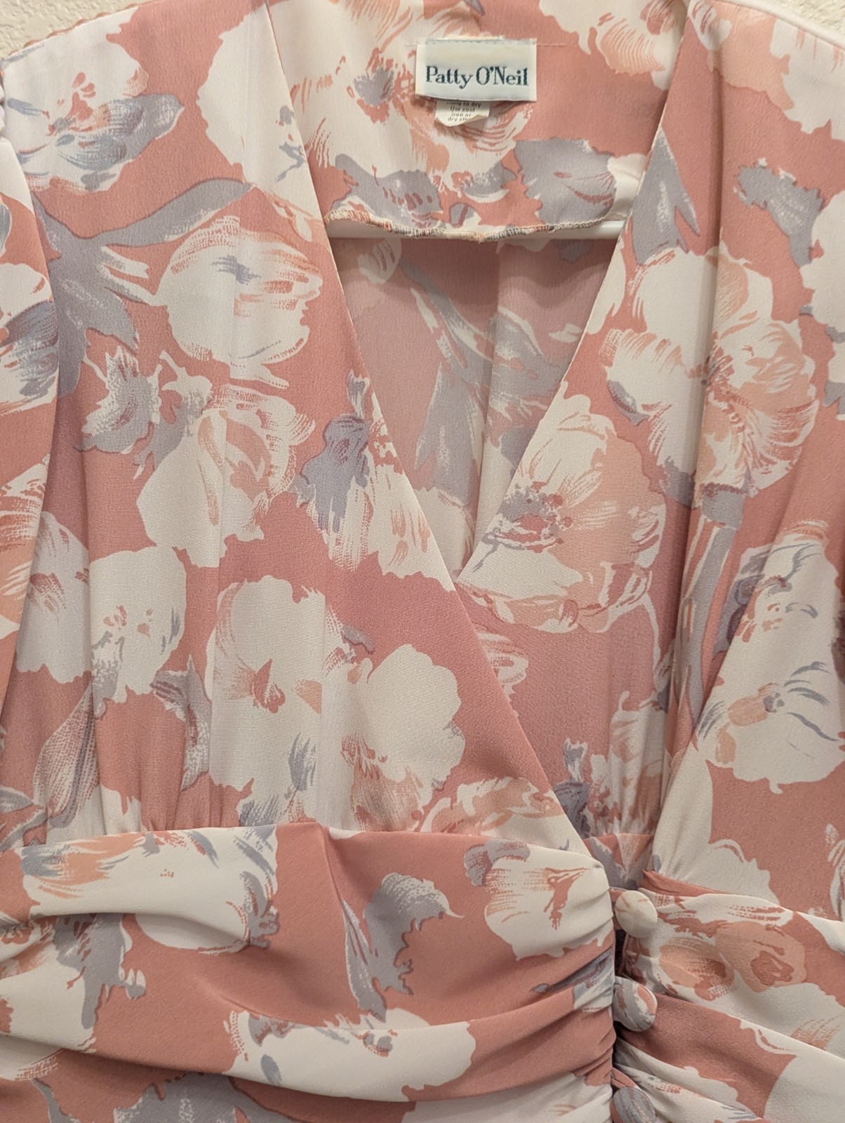 Vintage 70s/80s/90s Midi Dress Cottagecore, Garden Party Size 6 Pink Floral Wrap
