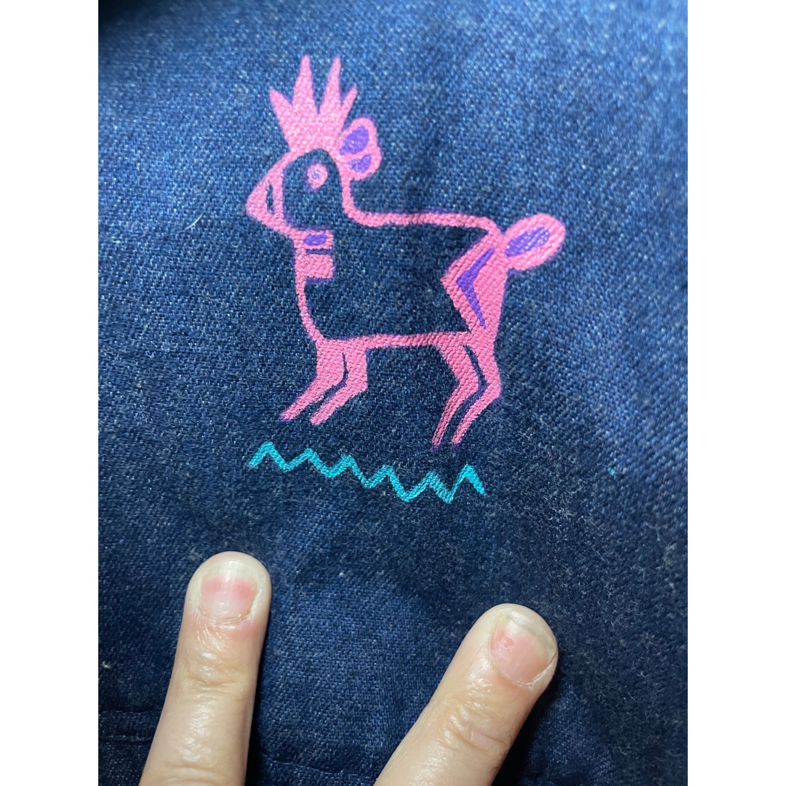 Vintage Art to Wear Kokopelli Native Inspired Eclectic Overshirt Statement Piece