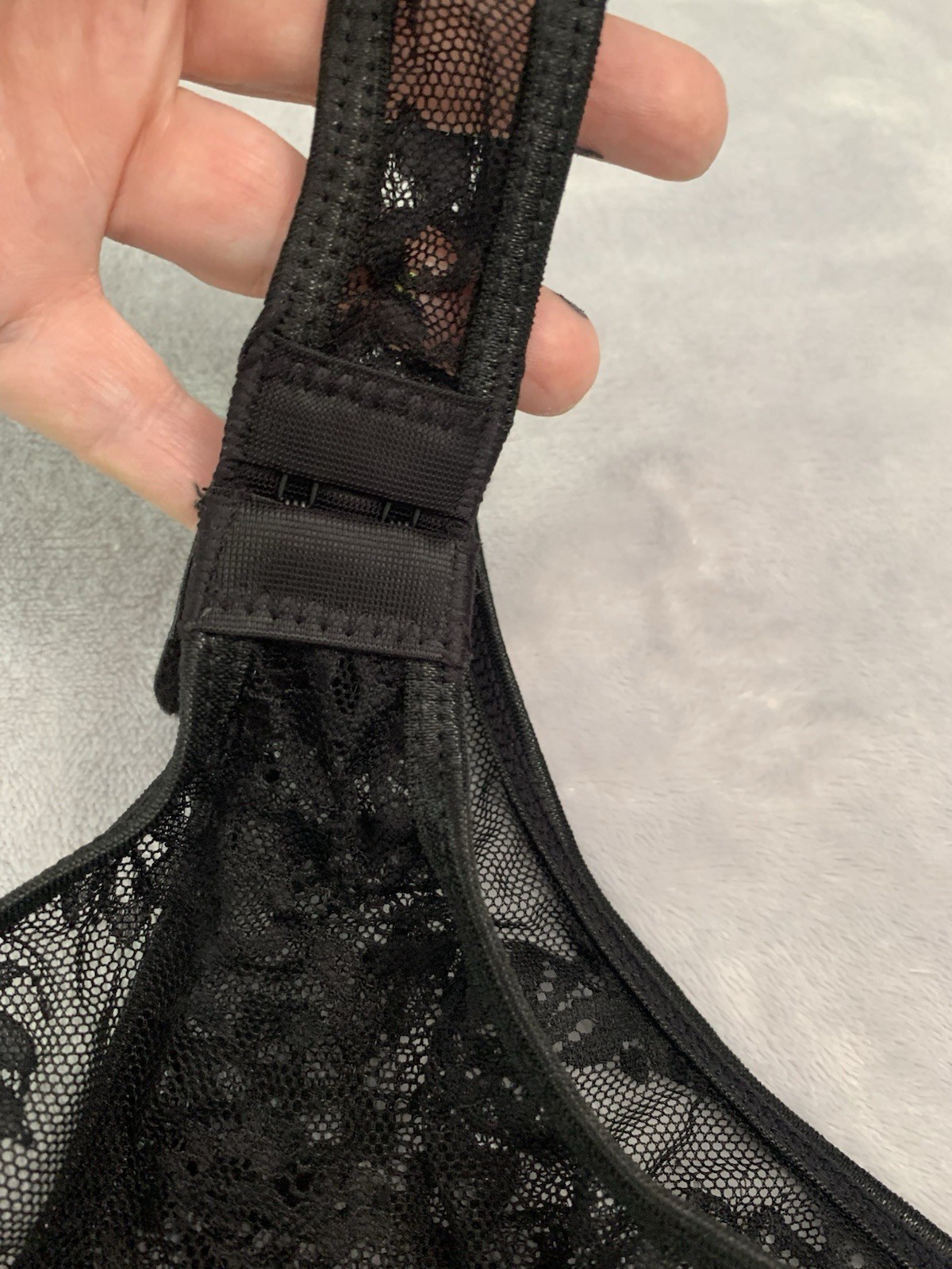 NEW SEE Thru Sheer 38 40 Bra / Bralette Soft NO WIRES XL Unique Design