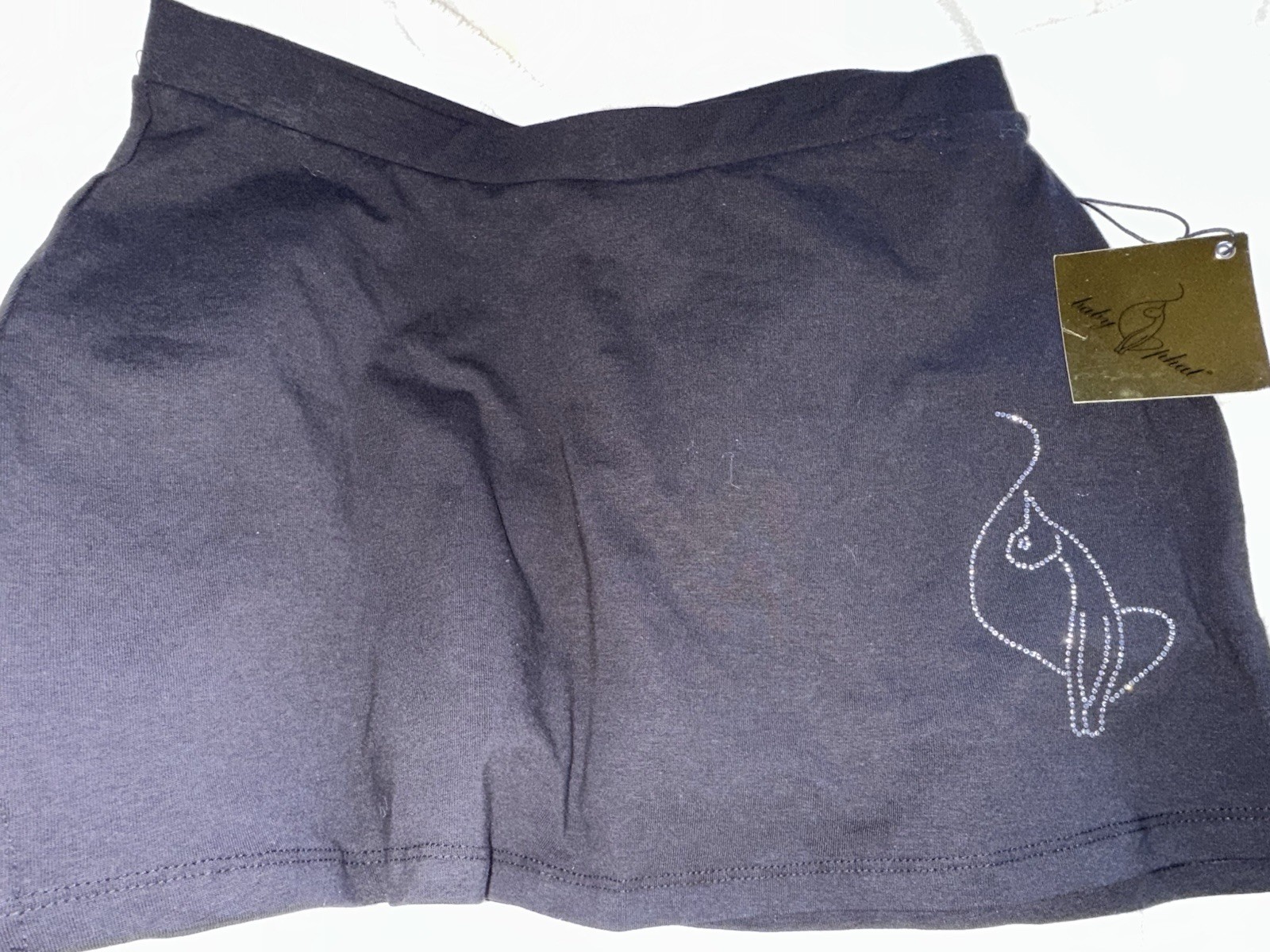 Baby Phat Skirt Black With Built In Shorts Size Large Sparkly 2000s Y2K