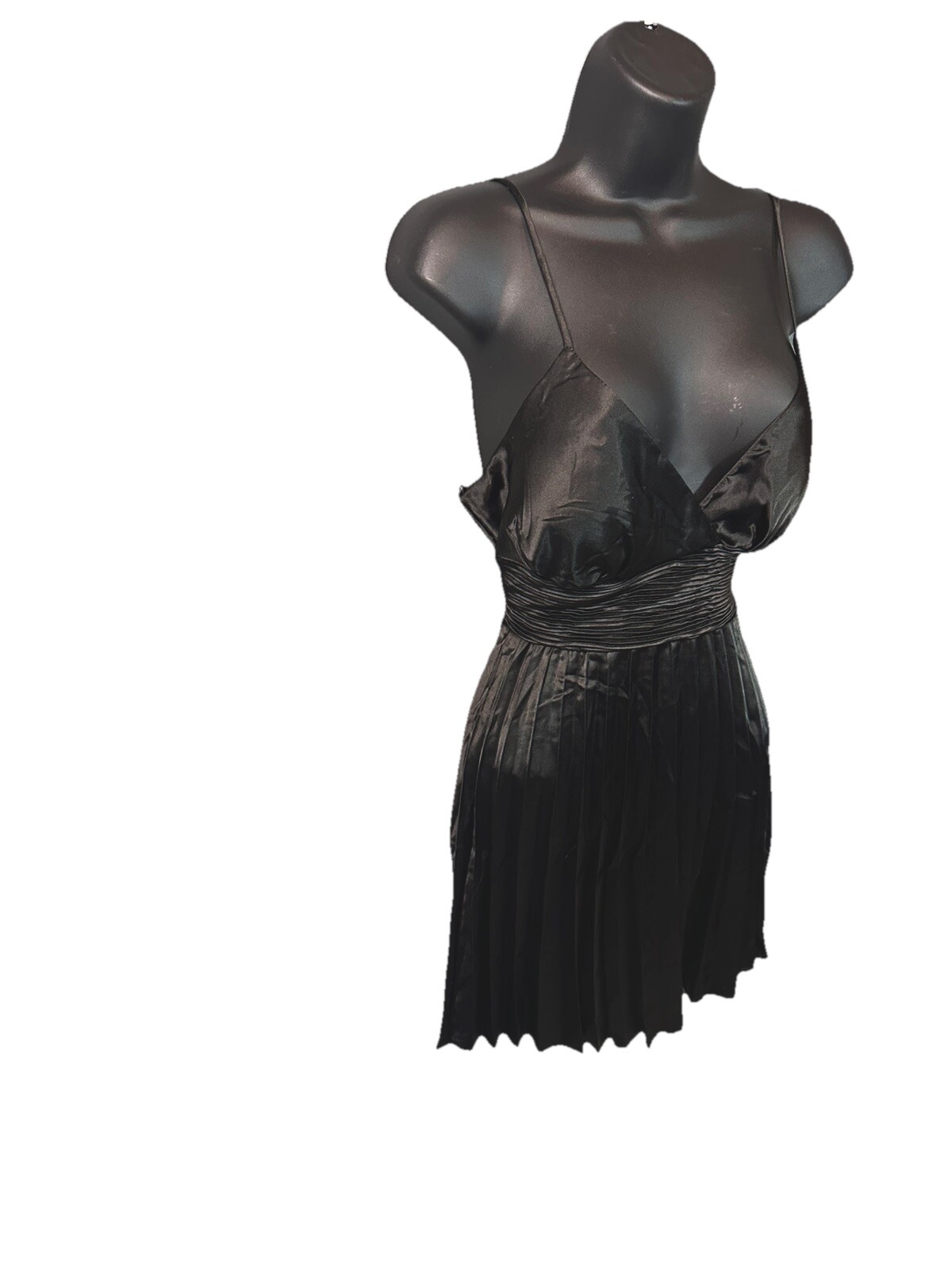 Y2k 90’s Gossip Girl Fairy Goth Grunge Baby Doll Satin Pleated A Line Dress