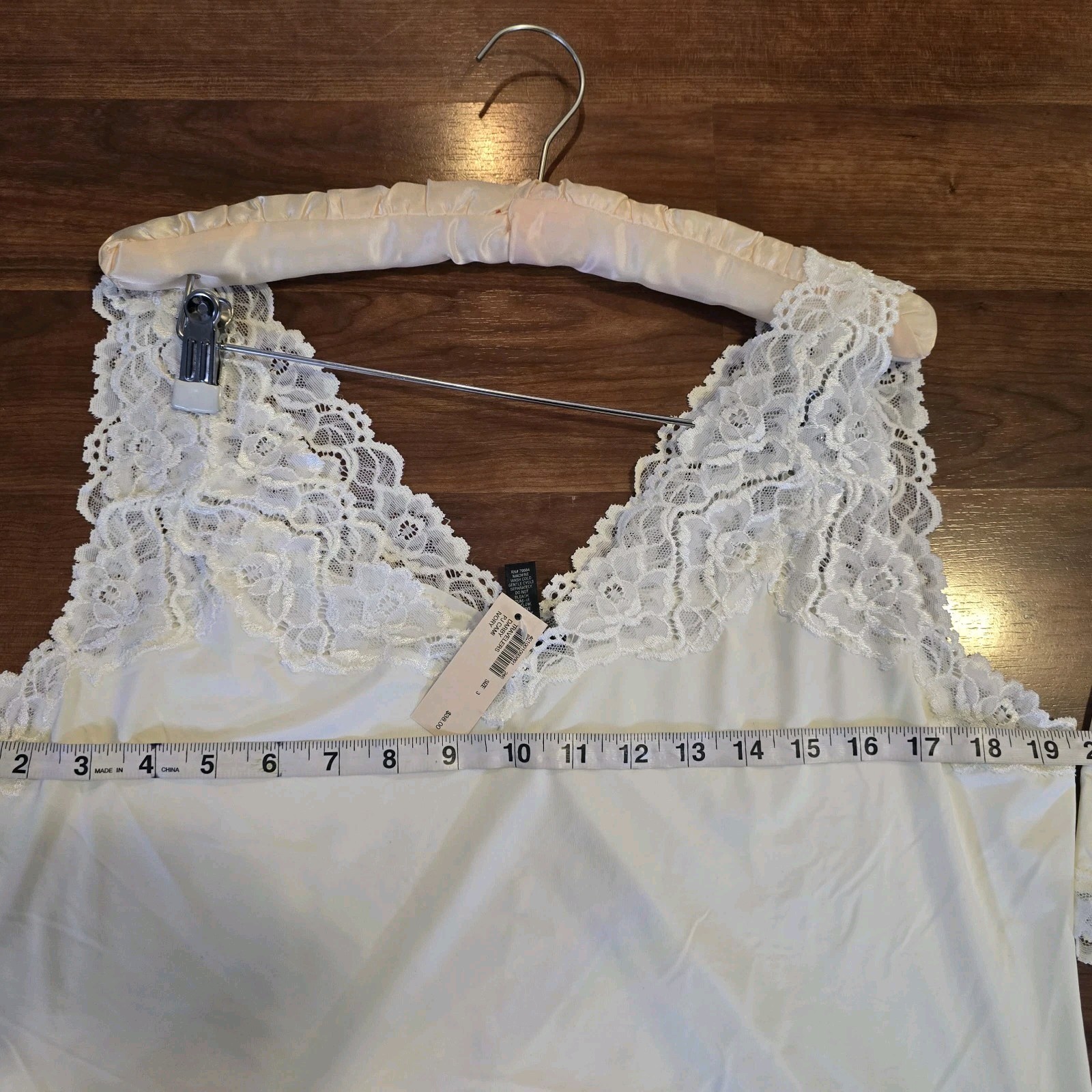 Soma By Chicos Ivory Lace Trim Lingerie Set camisole and slip Vintage Romantic