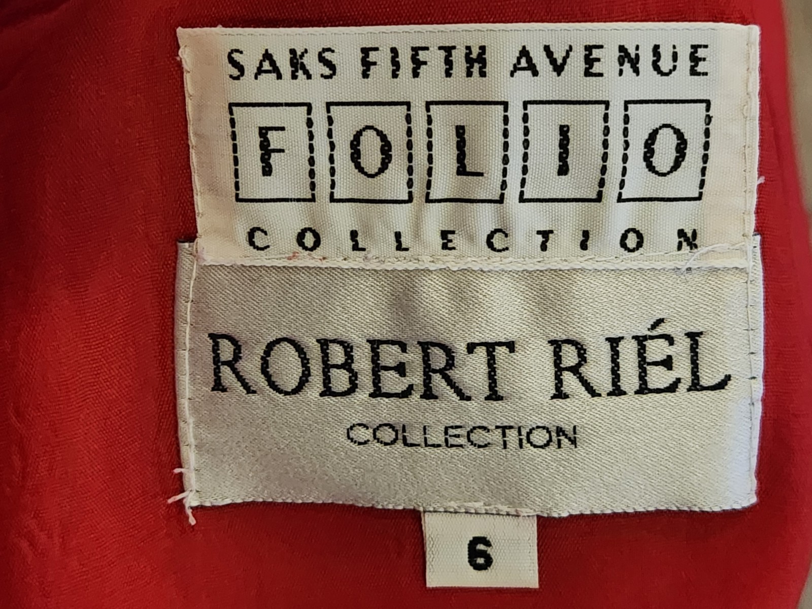 Vintage Robert Riel Saks Fifth Avenue Red Dress 3d Rose Size 6 Special Occasion