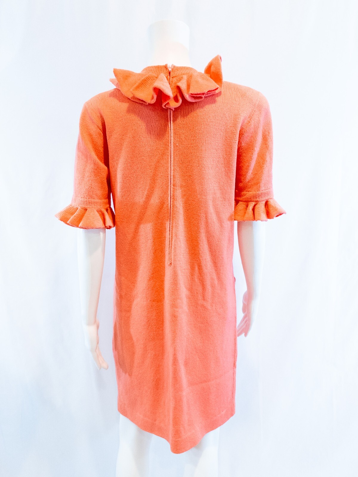 Don Sayres for Wellmore, Neiman Marcus Vintage Orange Wool Blend Dress -Size 6