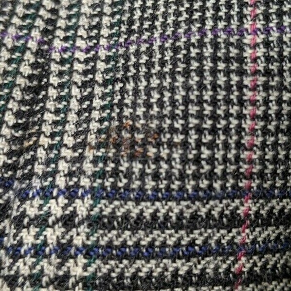 Plaid Vintage Skirt Pattern Jos. A Bank Below Knee Pockets Black White 10