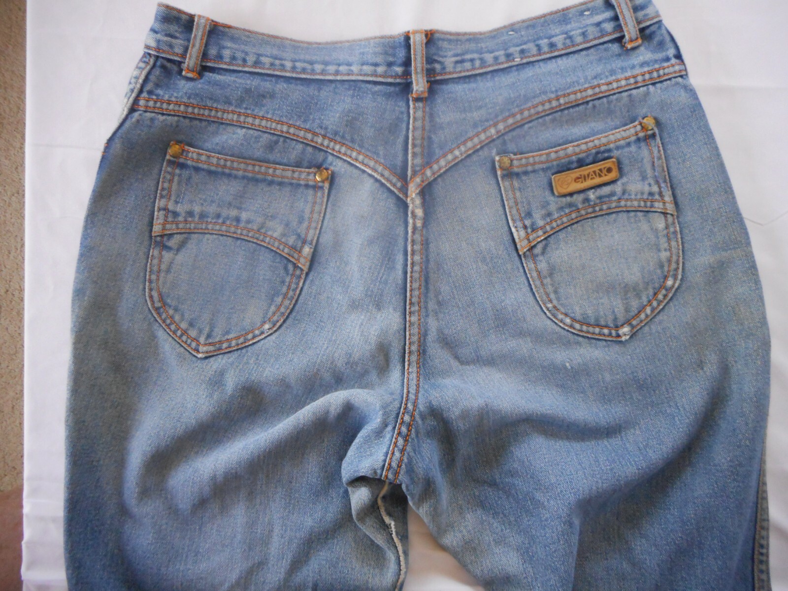 Gitano Vintage 1980’s Womens Jeans 13/14 Meas sz 30×29 Grunge VERY Worn Ripped
