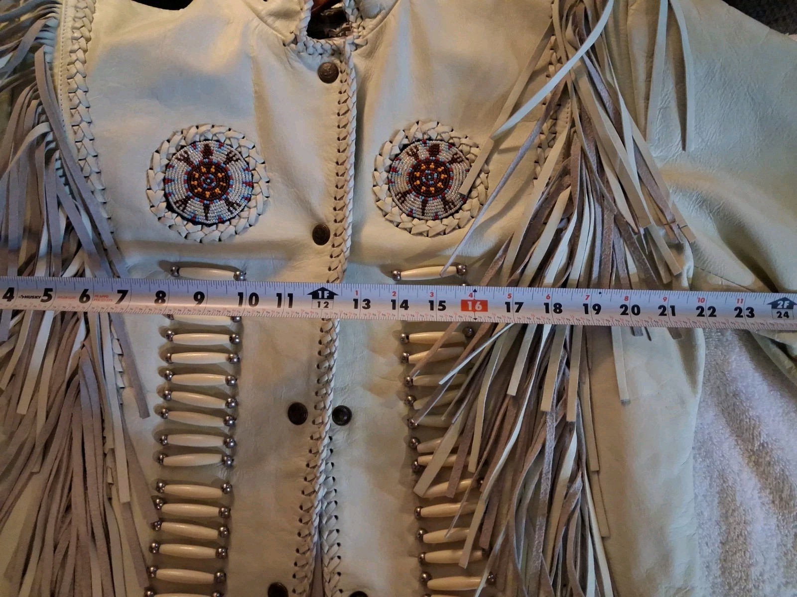 Native American Inspired Leather Jacket Ladies Xl East West Imports Festival