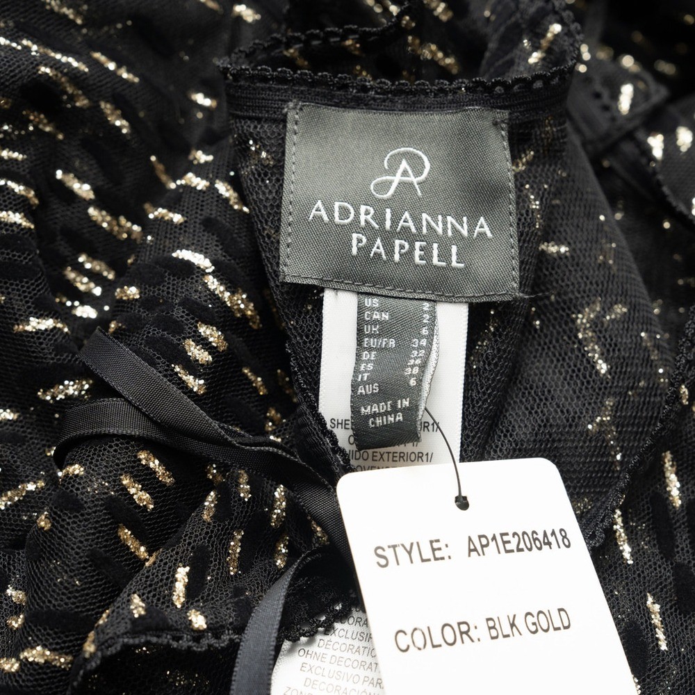 Adrianna Papell Glitter Evening Gown with Cape