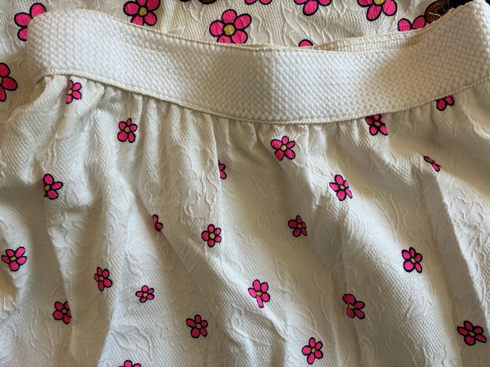 Vintage 1970s John Abbott Textured Neon Floral Paisley Maxi Skirt Size Medium